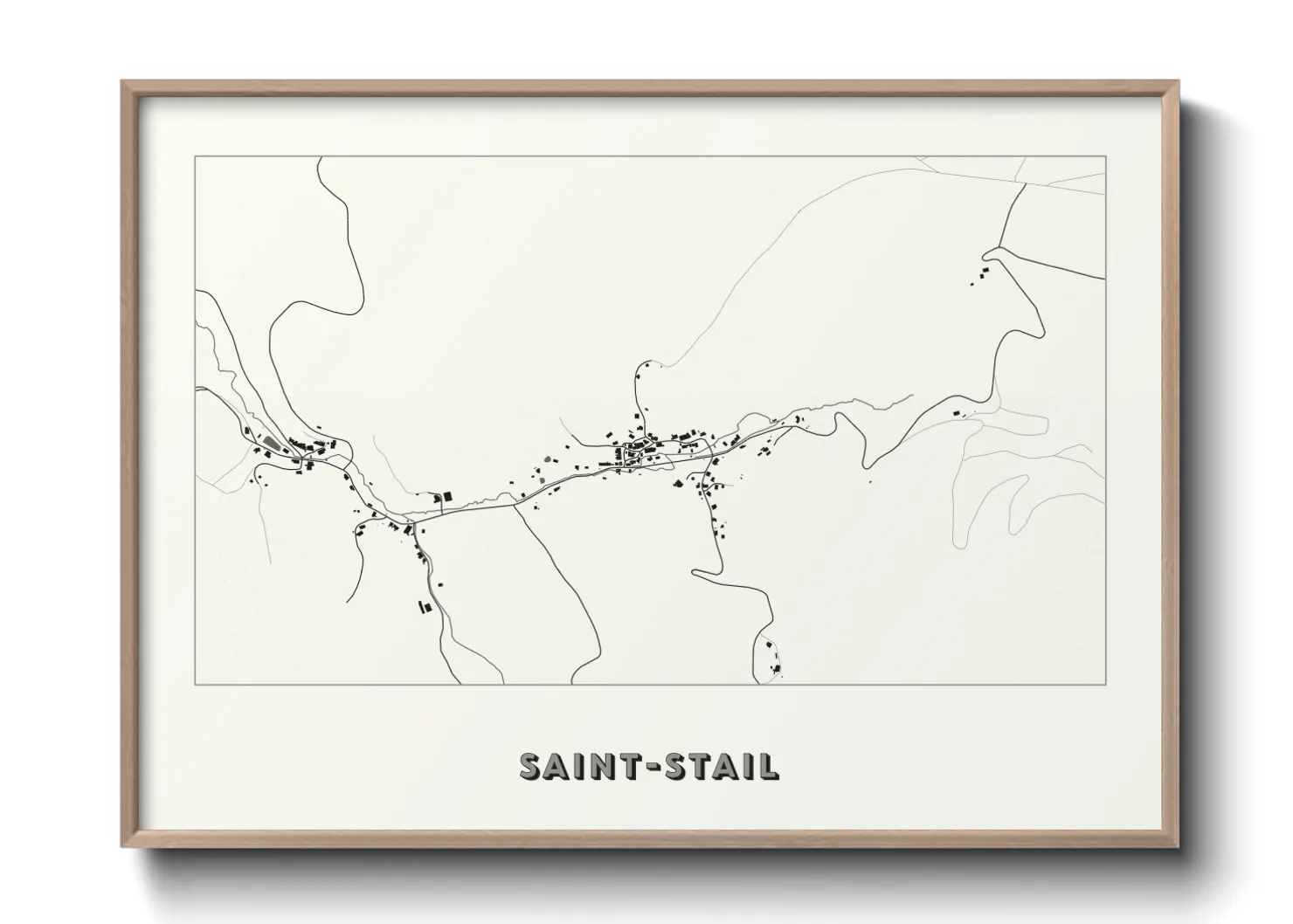 Une affiche de carte sur Saint-Stail