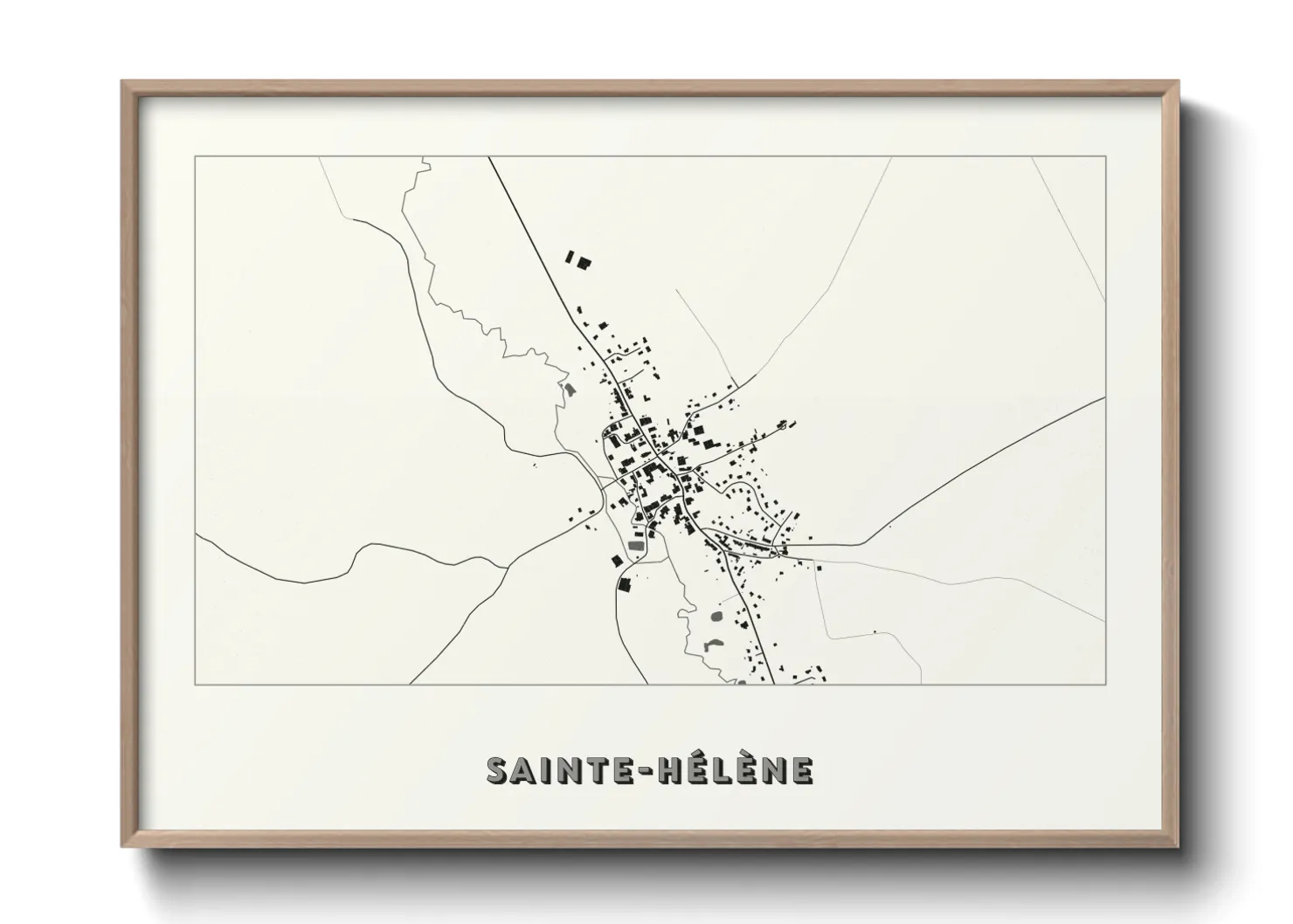 Une affiche de carte sur Sainte-Hélène
