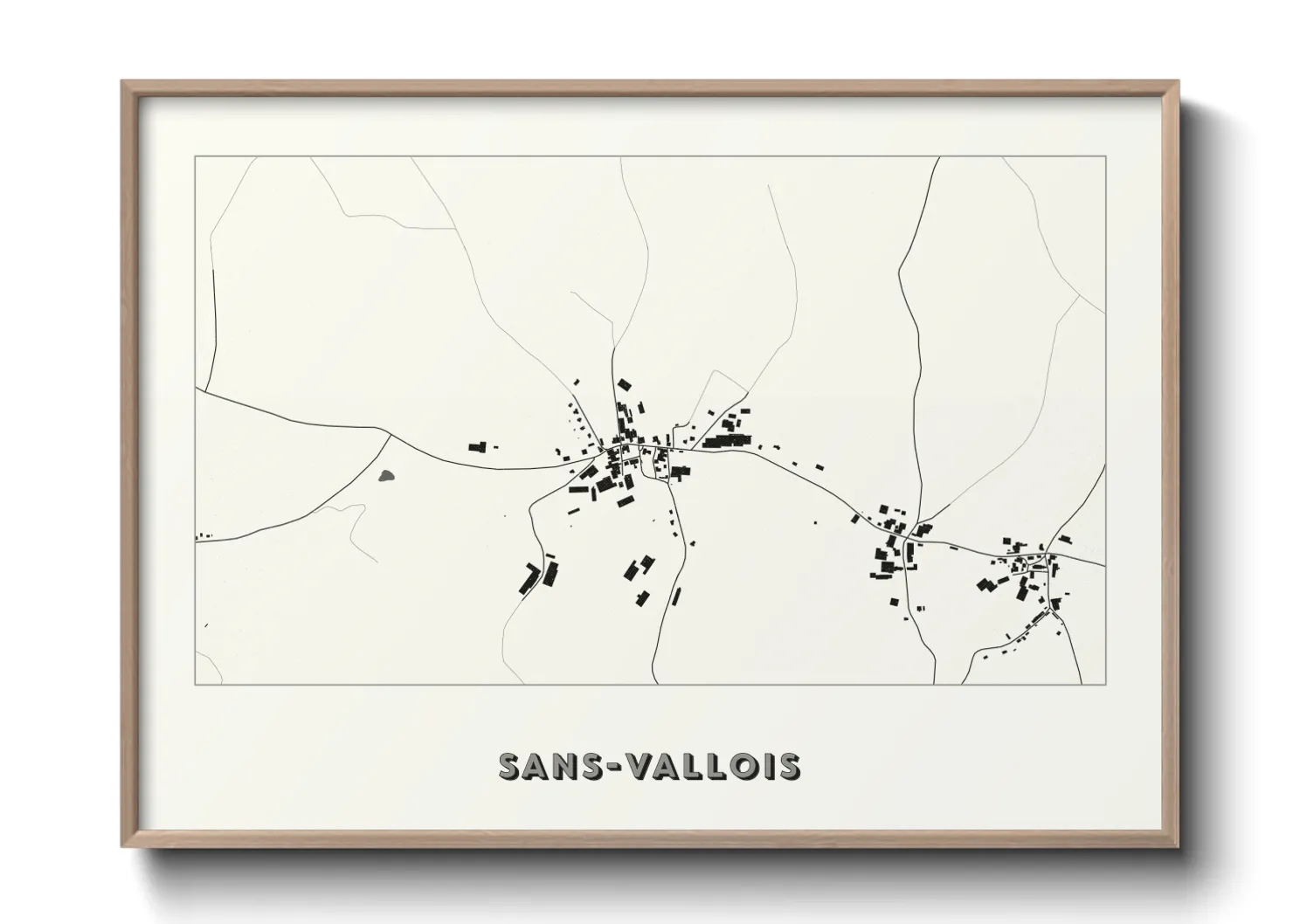 Une affiche de carte sur Sans-Vallois