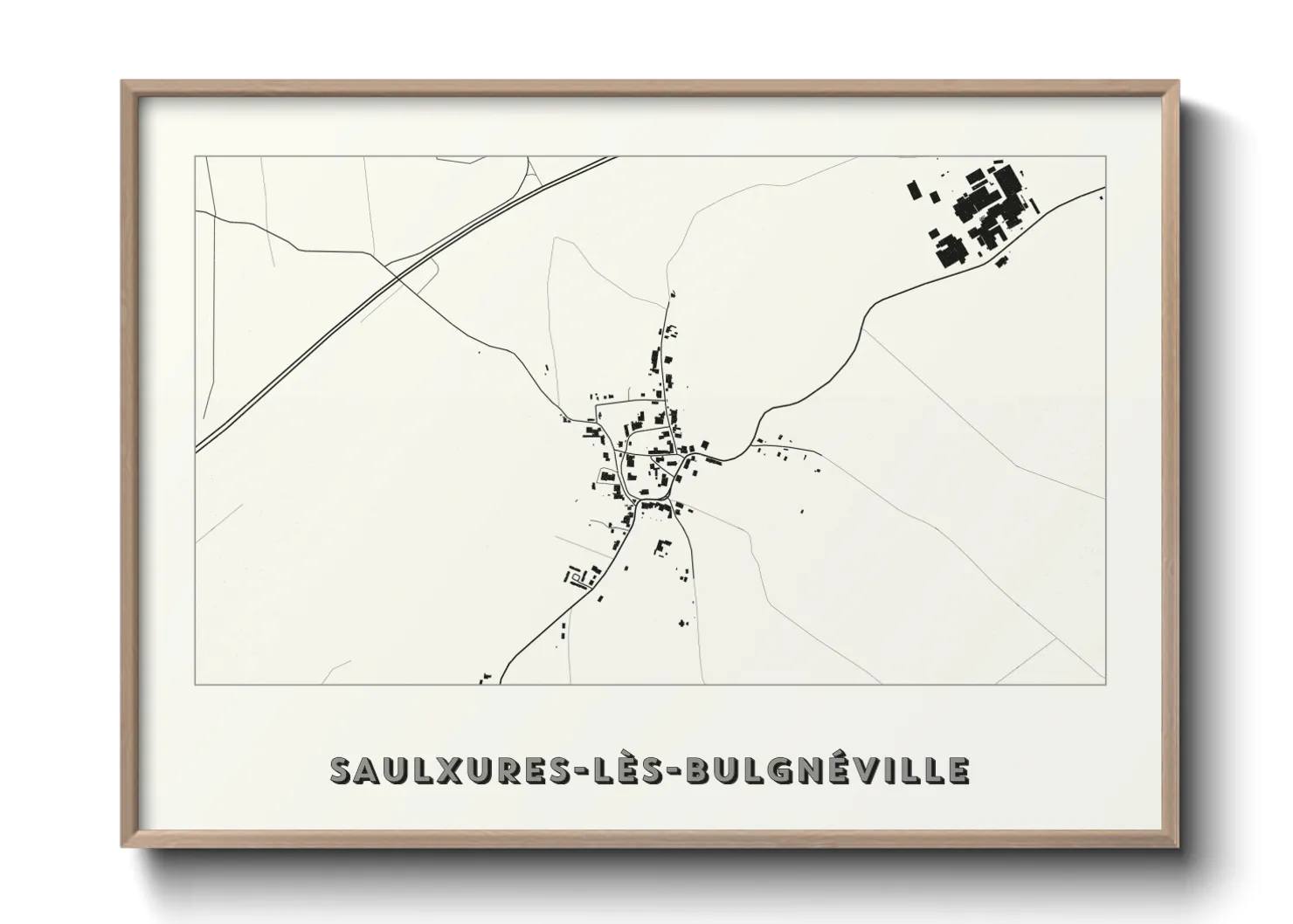 Une affiche de carte sur Saulxures-lès-Bulgnéville