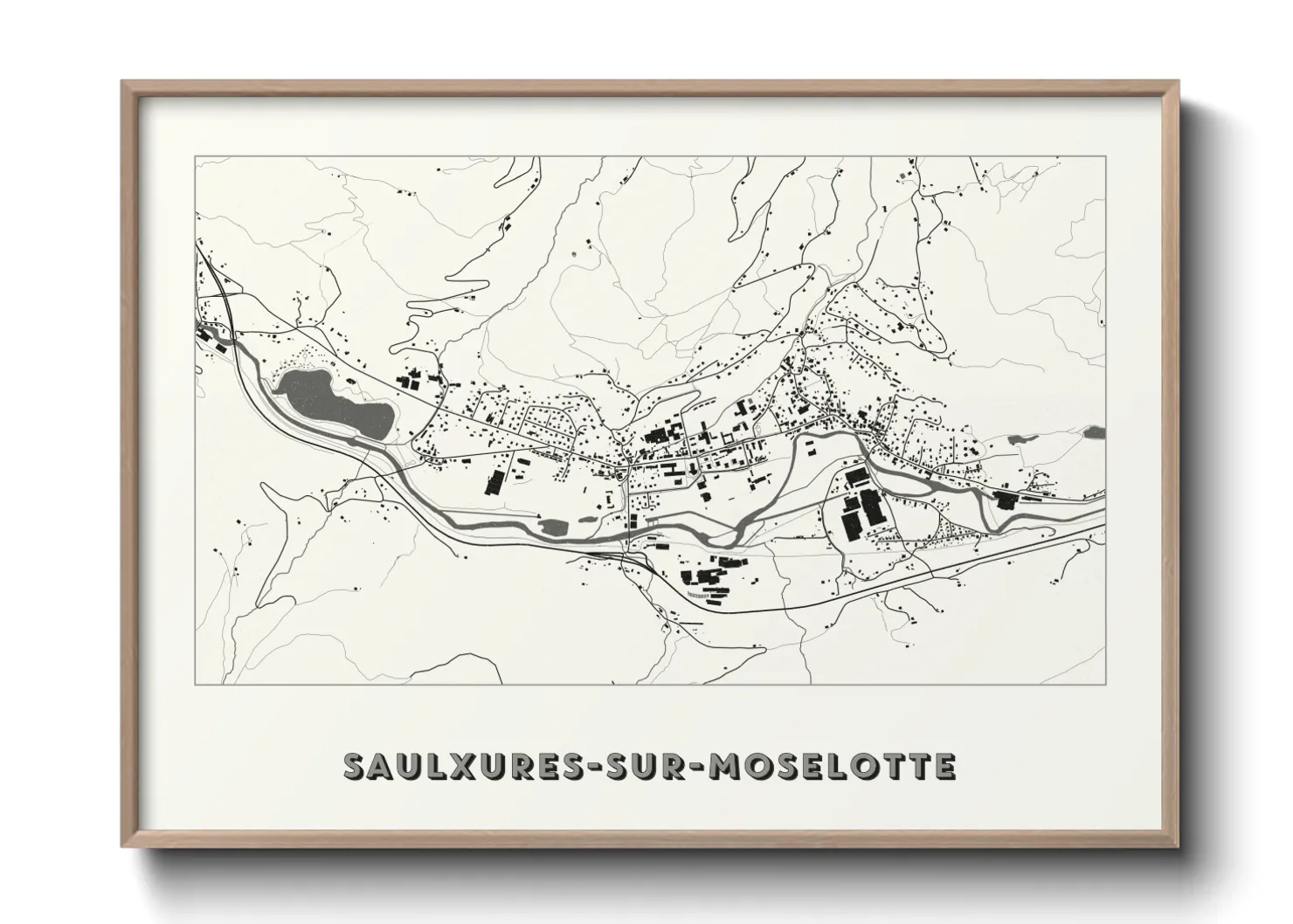 Une affiche de carte sur Saulxures-sur-Moselotte