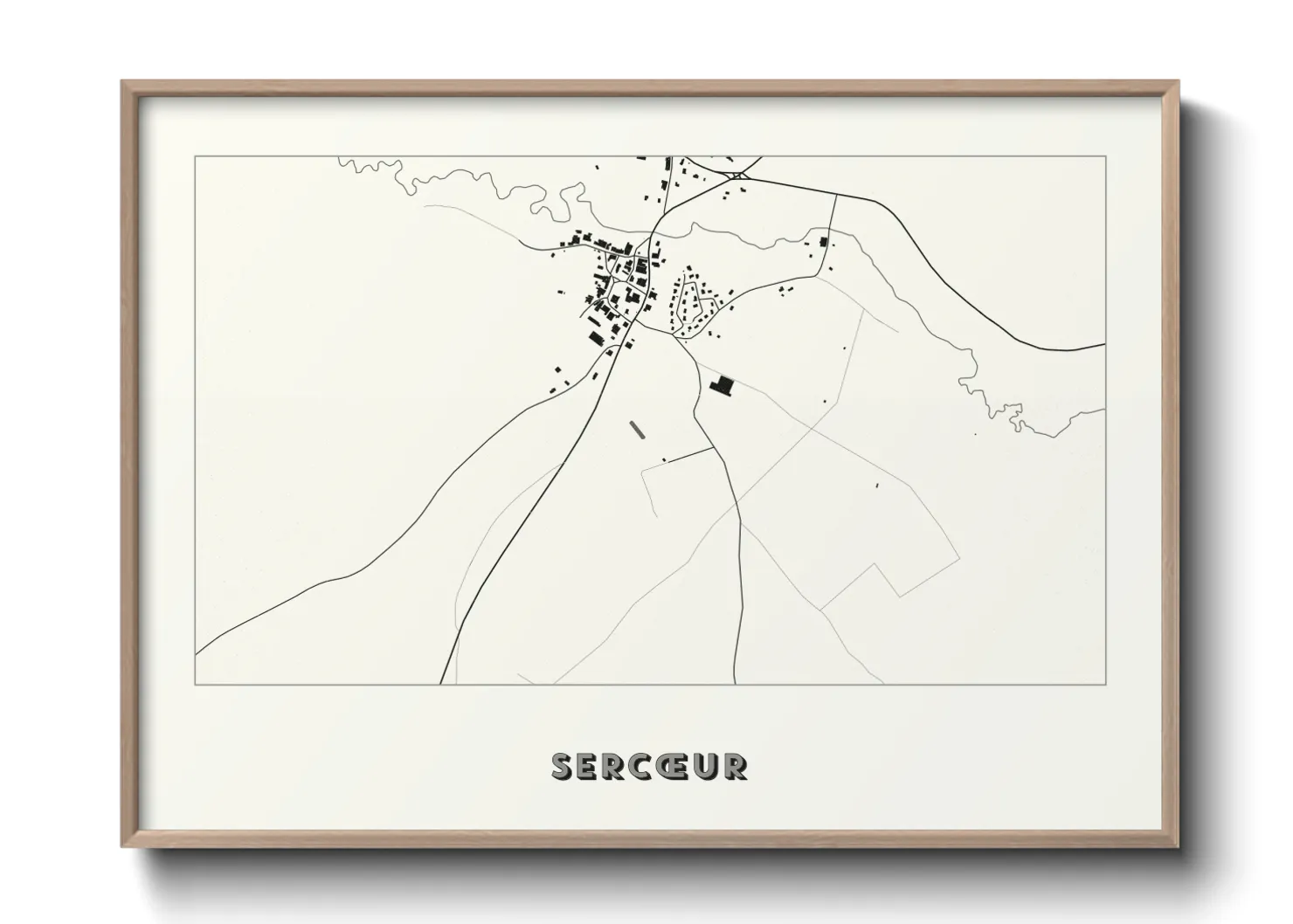 Une affiche de carte sur Sercœur