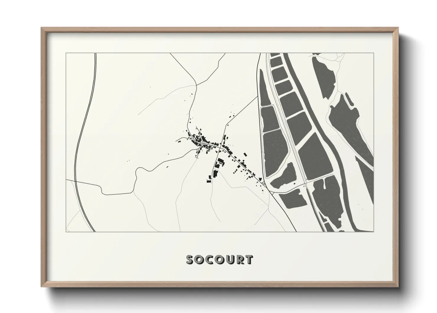 Une affiche de carte sur Socourt