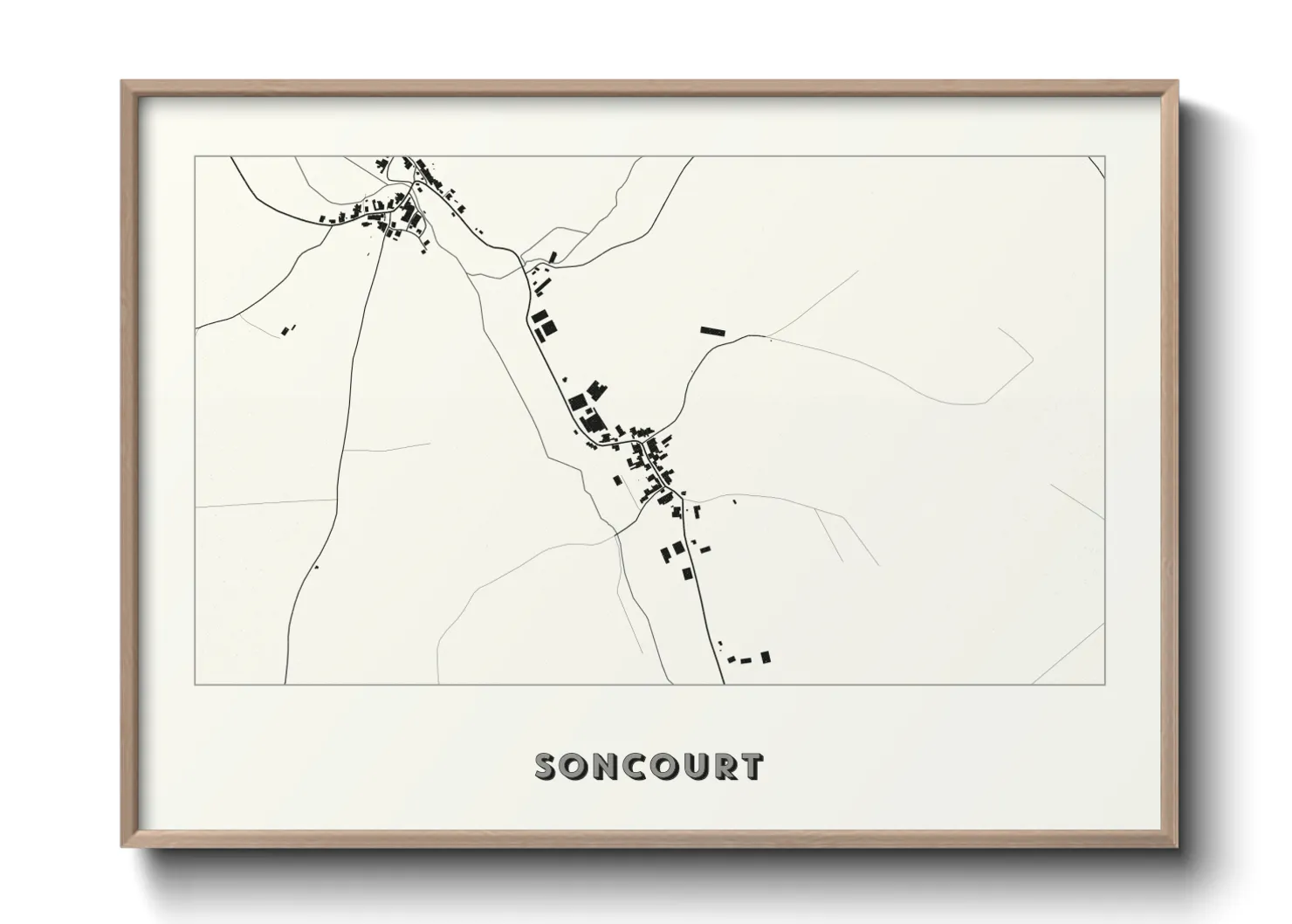 Une affiche de carte sur Soncourt