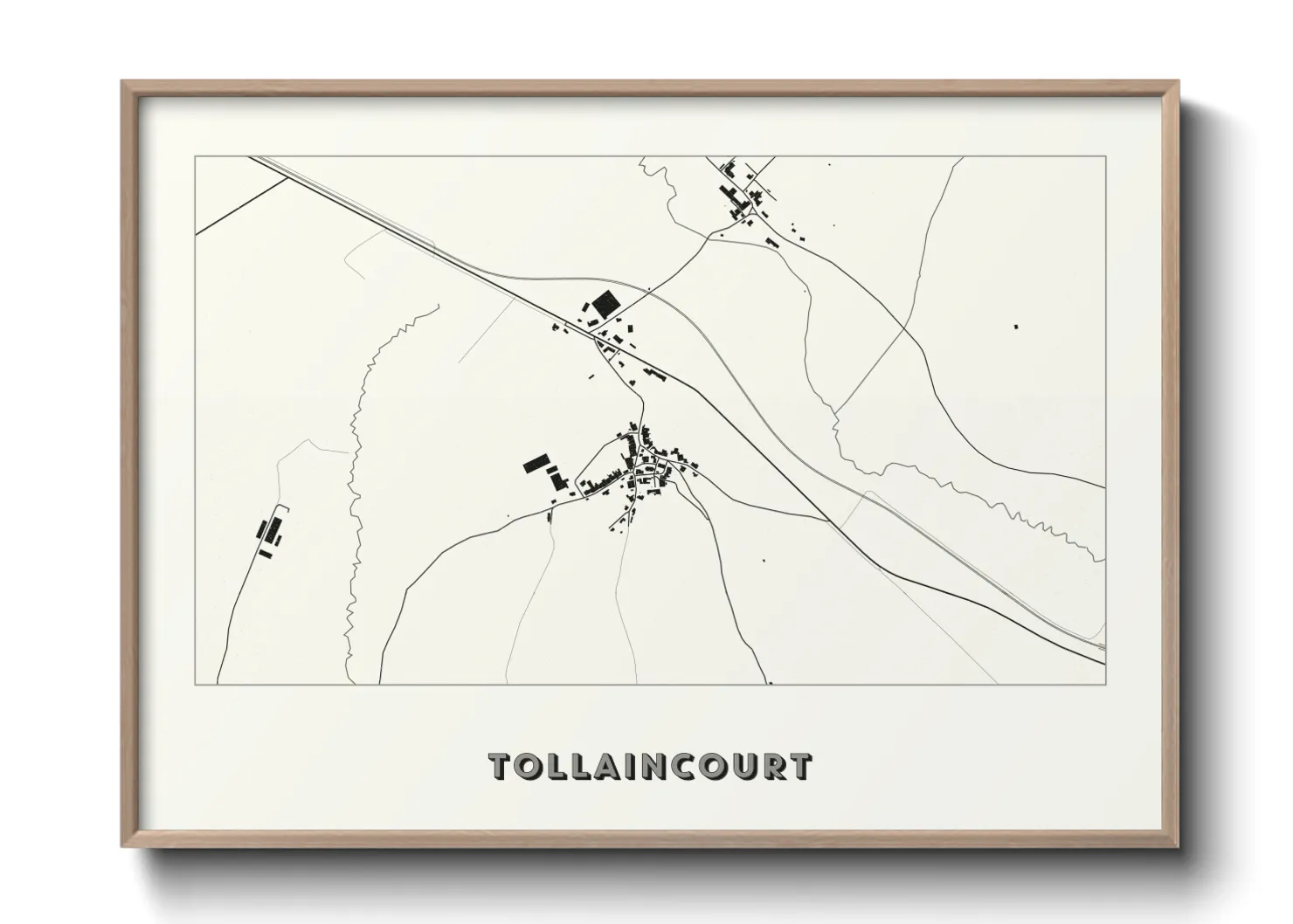 Une affiche de carte sur Tollaincourt