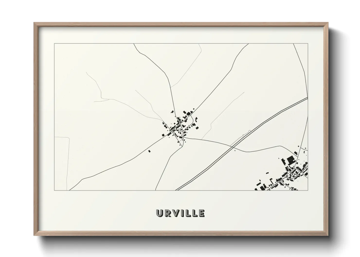 Une affiche de carte sur Urville