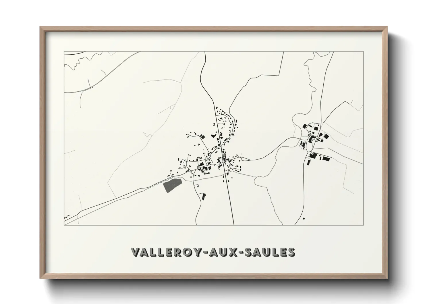 Une affiche de carte sur Valleroy-aux-Saules