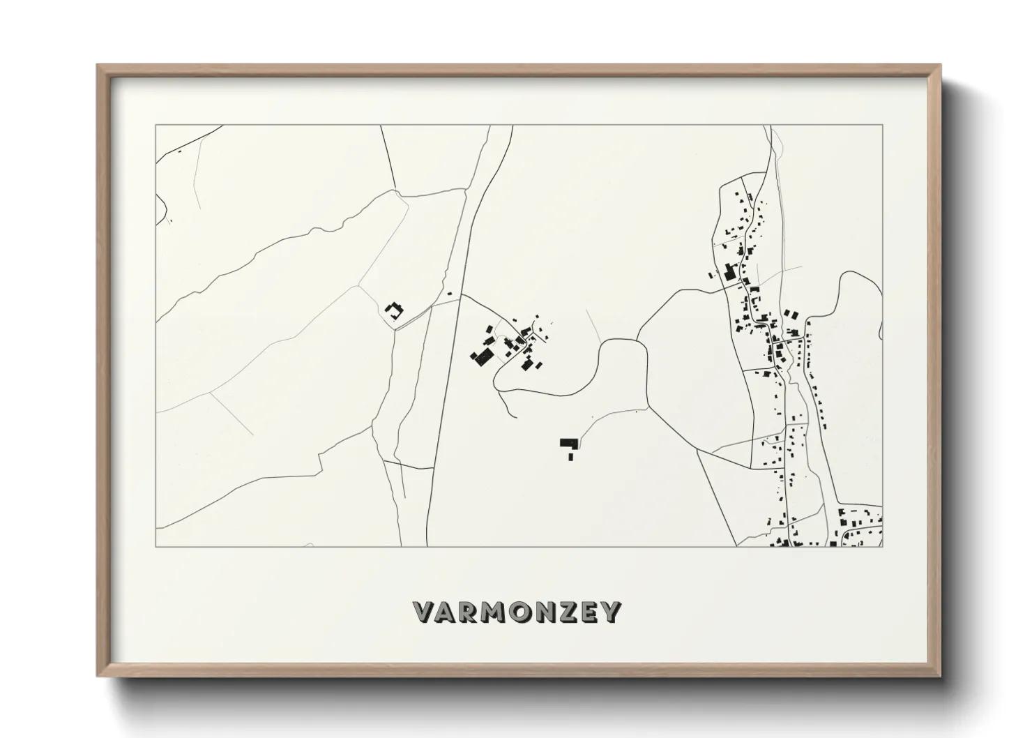 Une affiche de carte sur Varmonzey