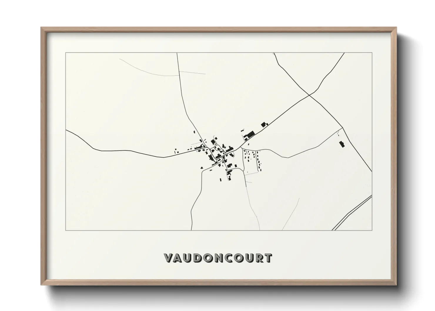 Une affiche de carte sur Vaudoncourt