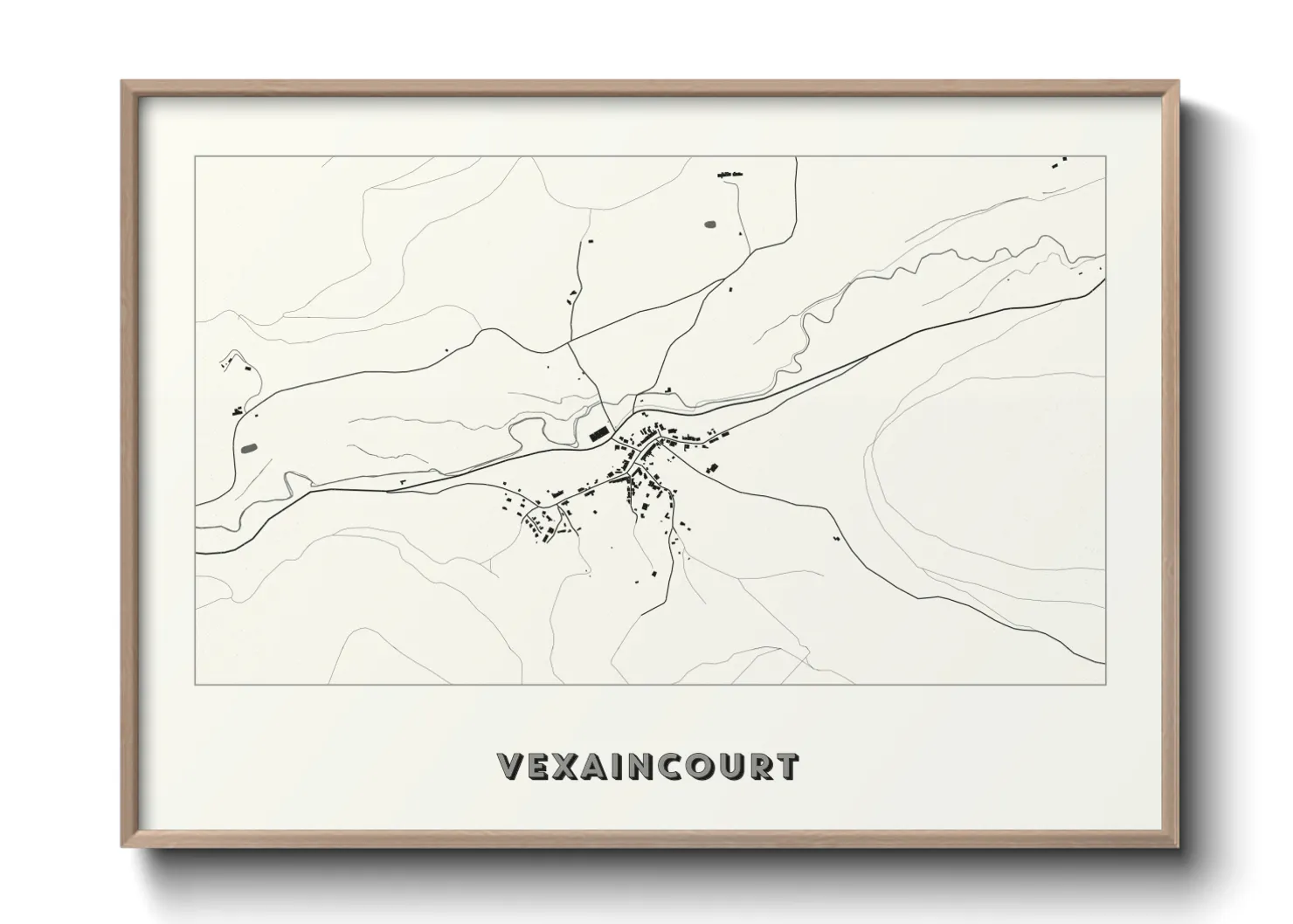 Une affiche de carte sur Vexaincourt