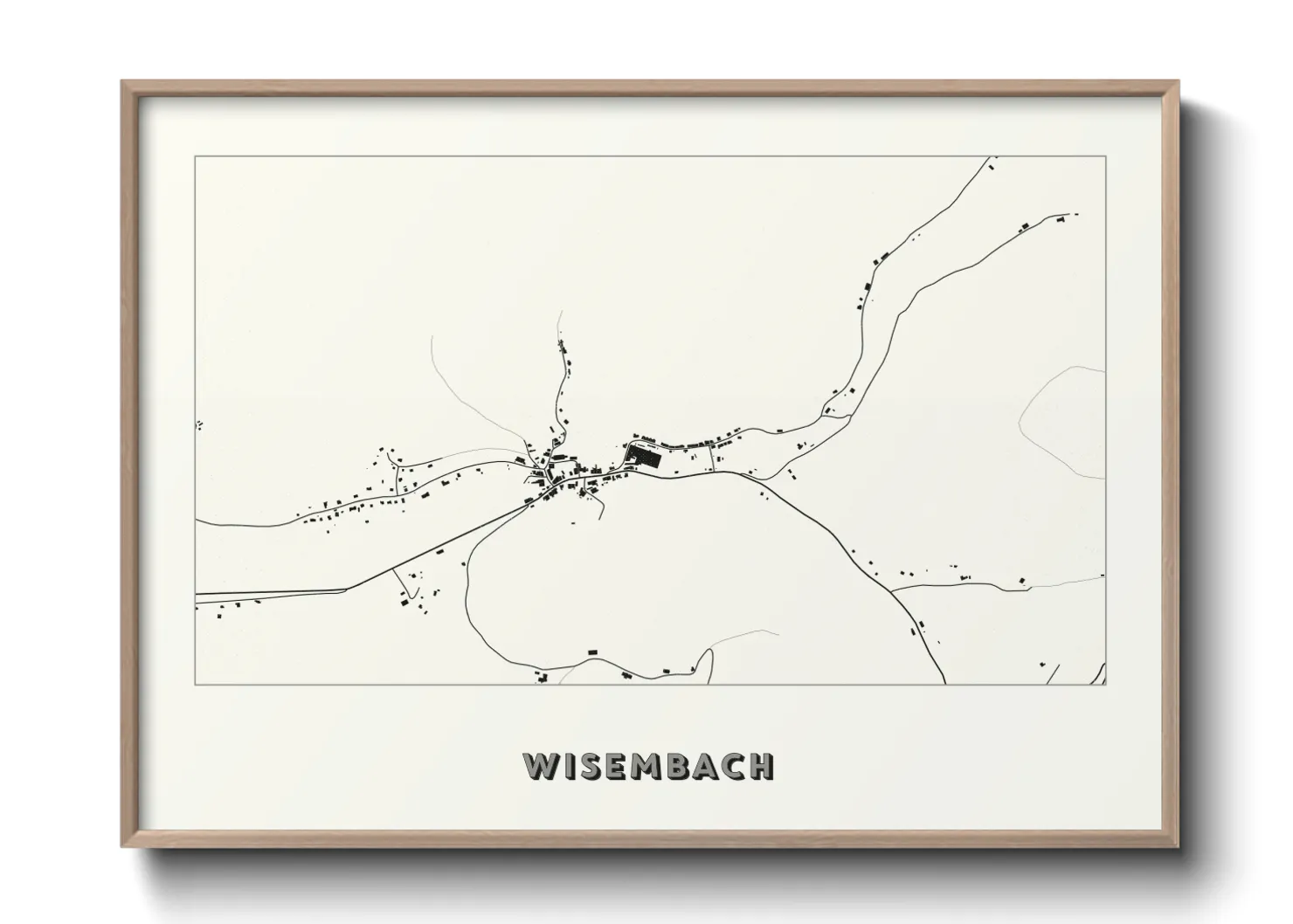 Une affiche de carte sur Wisembach