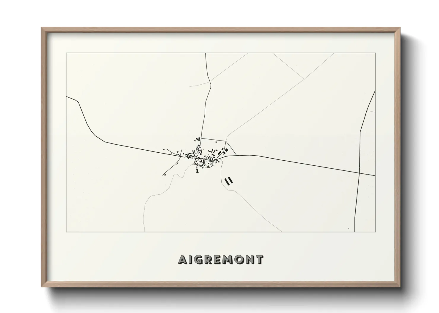 Une affiche de carte sur Aigremont