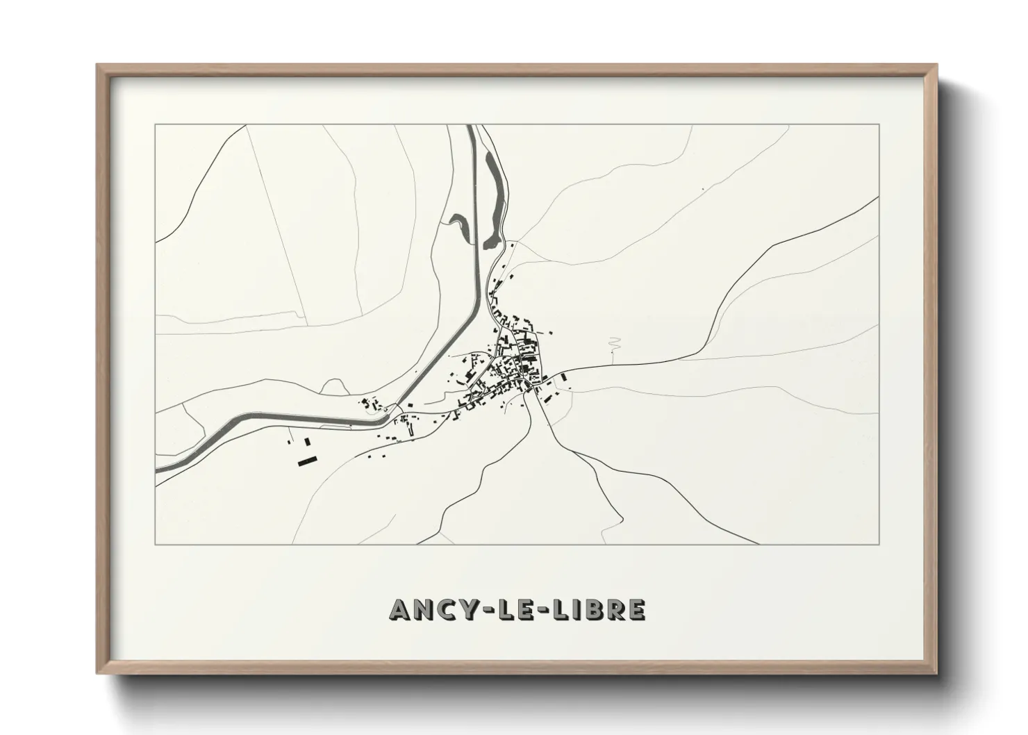 Une affiche de carte sur Ancy-le-Libre