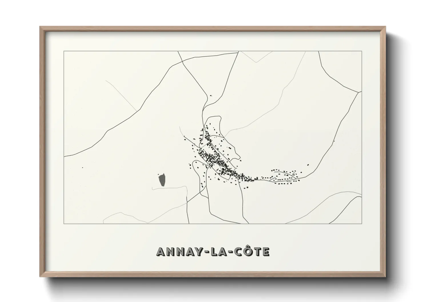Une affiche de carte sur Annay-la-Côte