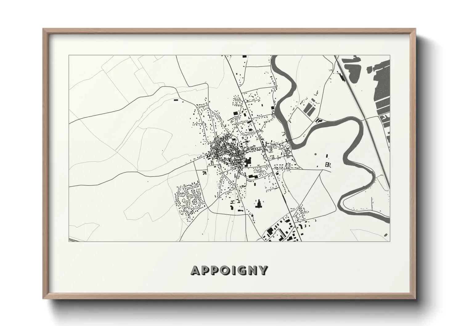 Une affiche de carte sur Appoigny