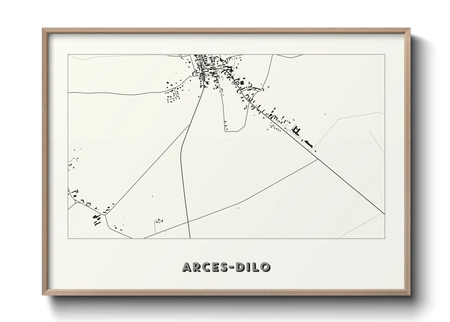 Une affiche de carte sur Arces-Dilo