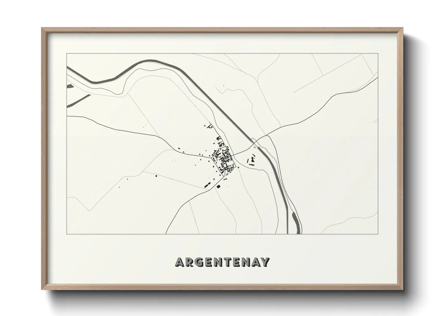 Une affiche de carte sur Argentenay