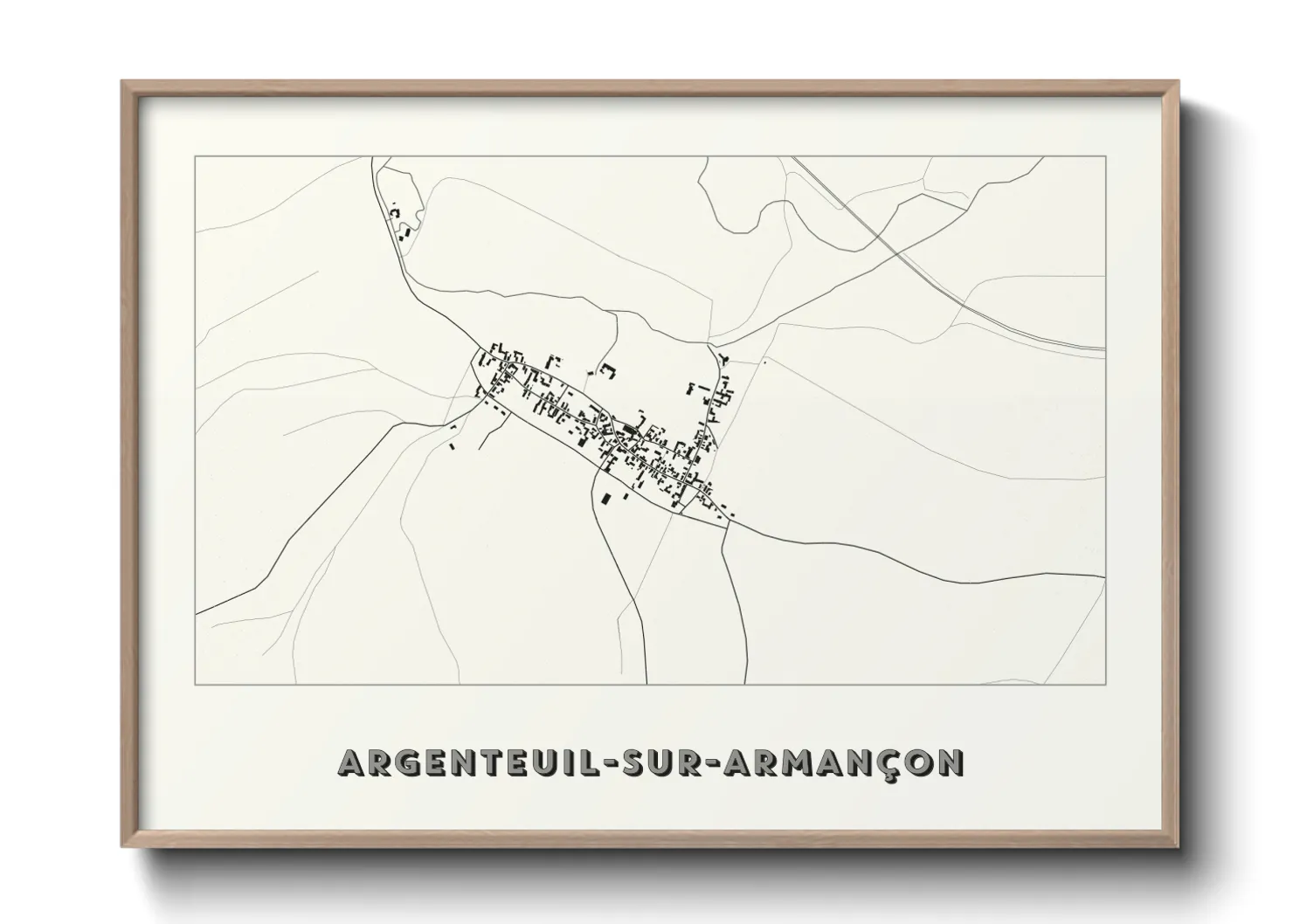 Une affiche de carte sur Argenteuil-sur-Armançon