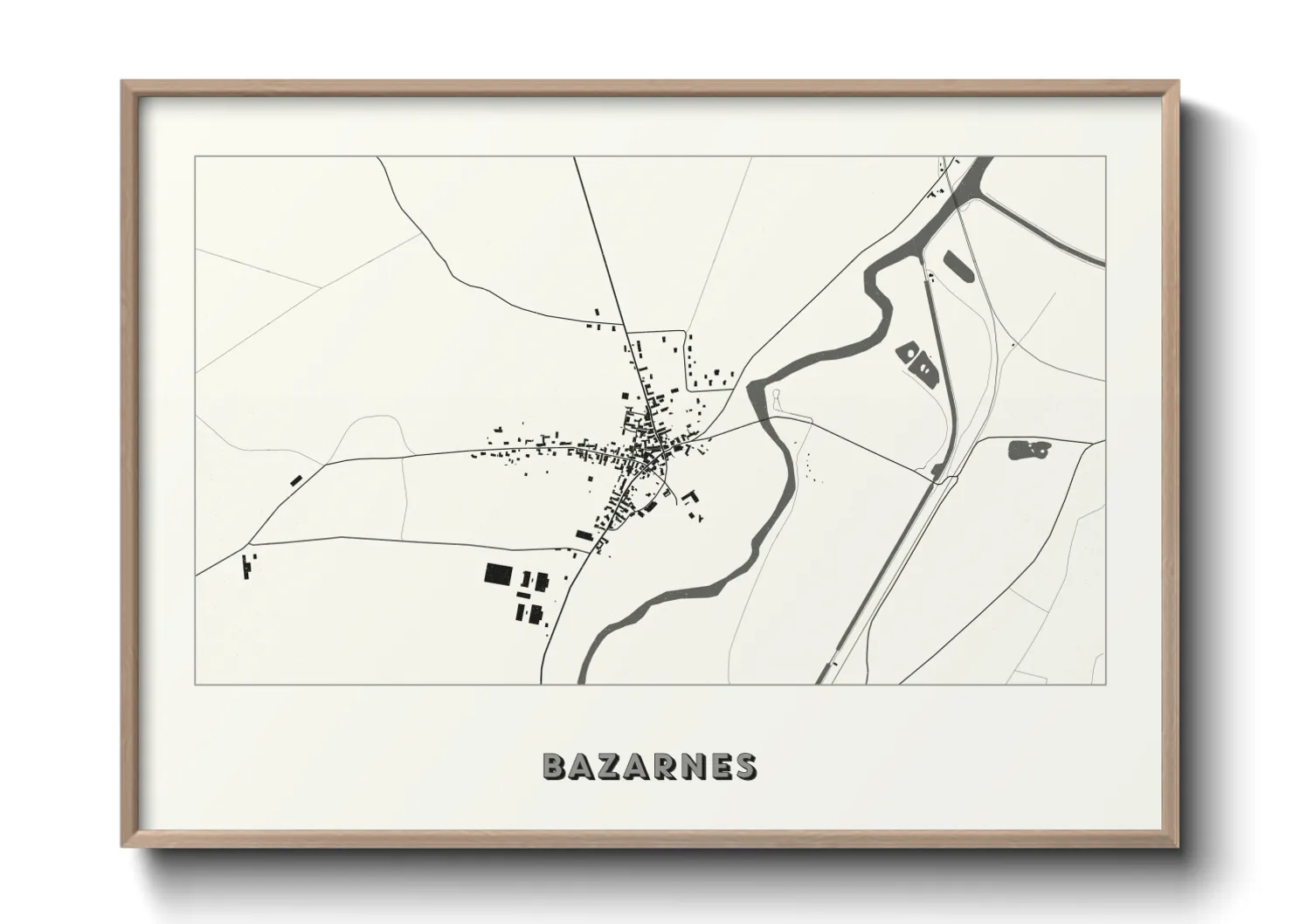 Une affiche de carte sur Bazarnes