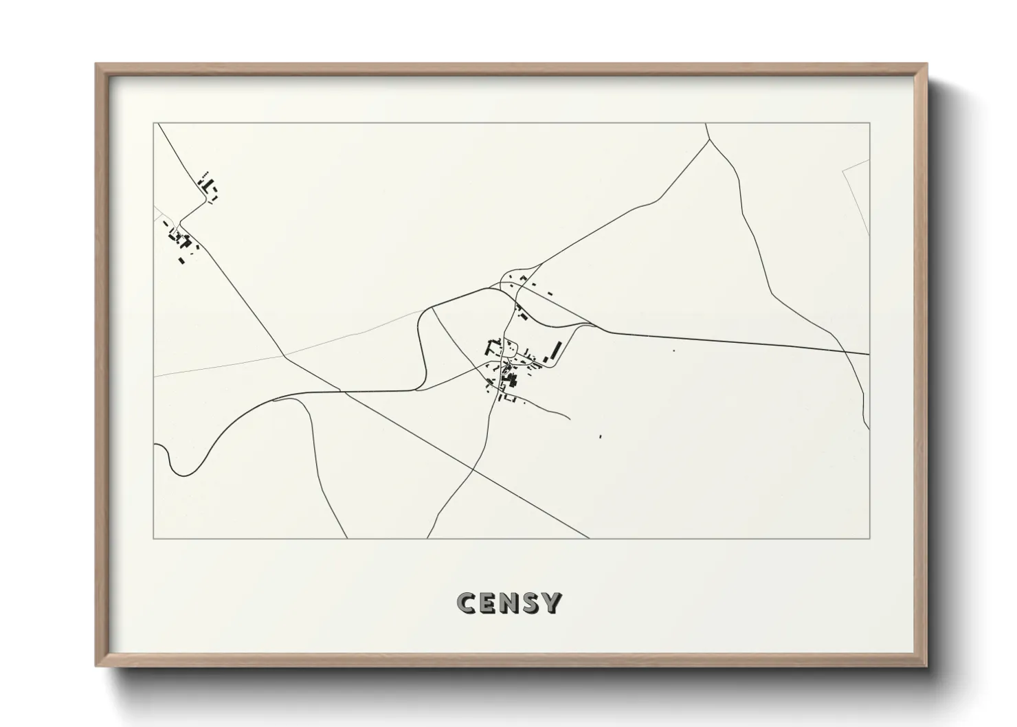 Une affiche de carte sur Censy