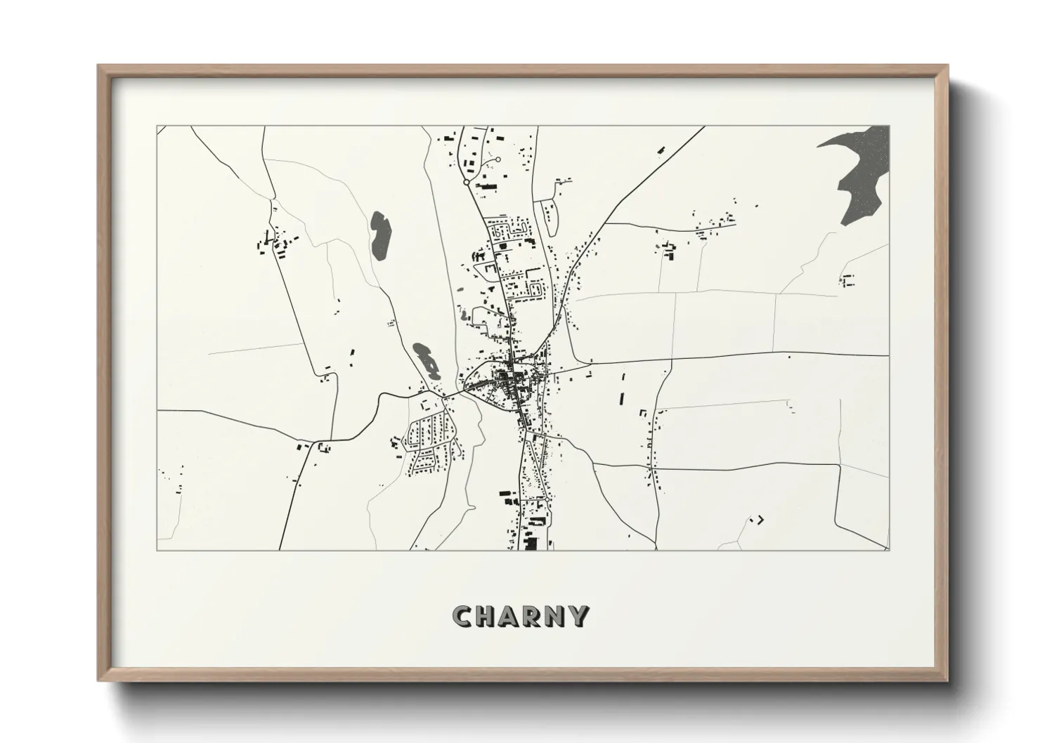 Une affiche de carte sur Charny
