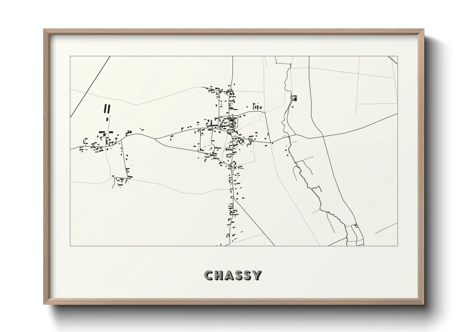 Une affiche de carte sur Chassy