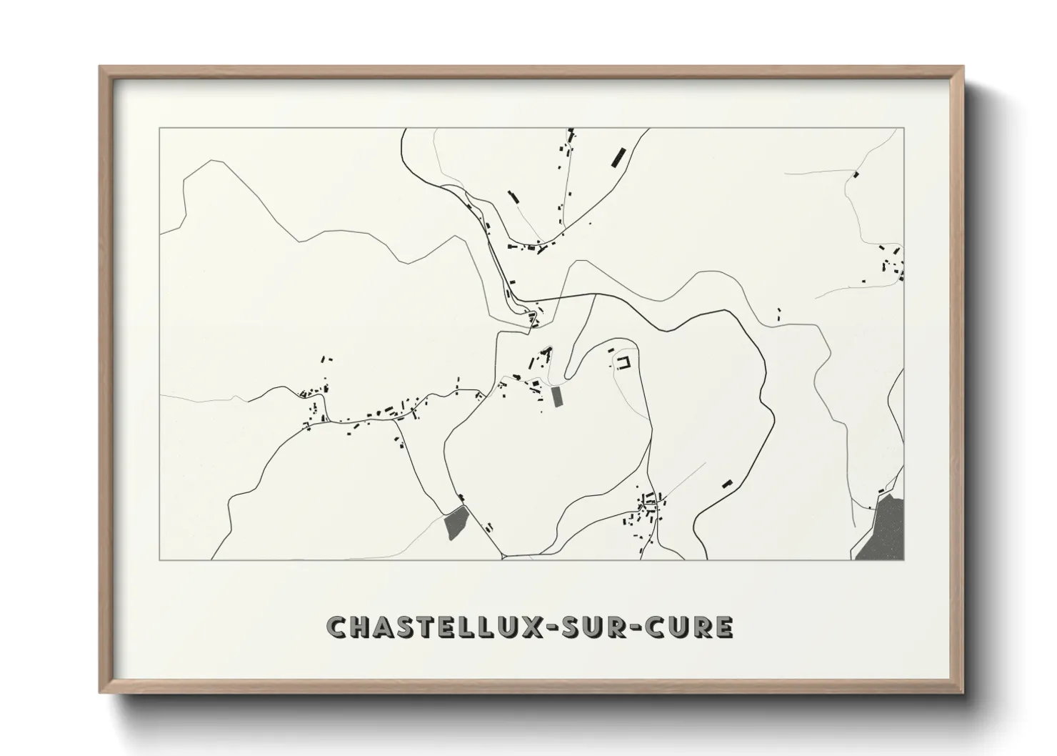 Une affiche de carte sur Chastellux-sur-Cure