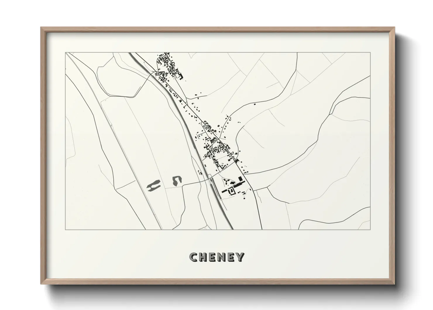 Une affiche de carte sur Cheney