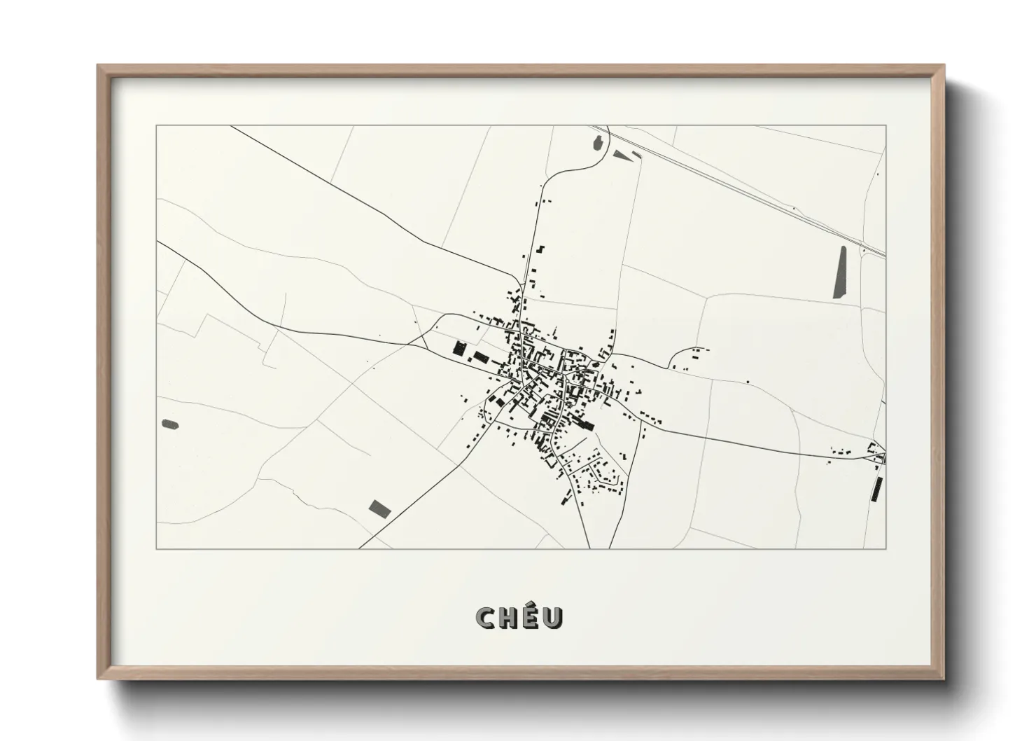 Une affiche de carte sur Chéu