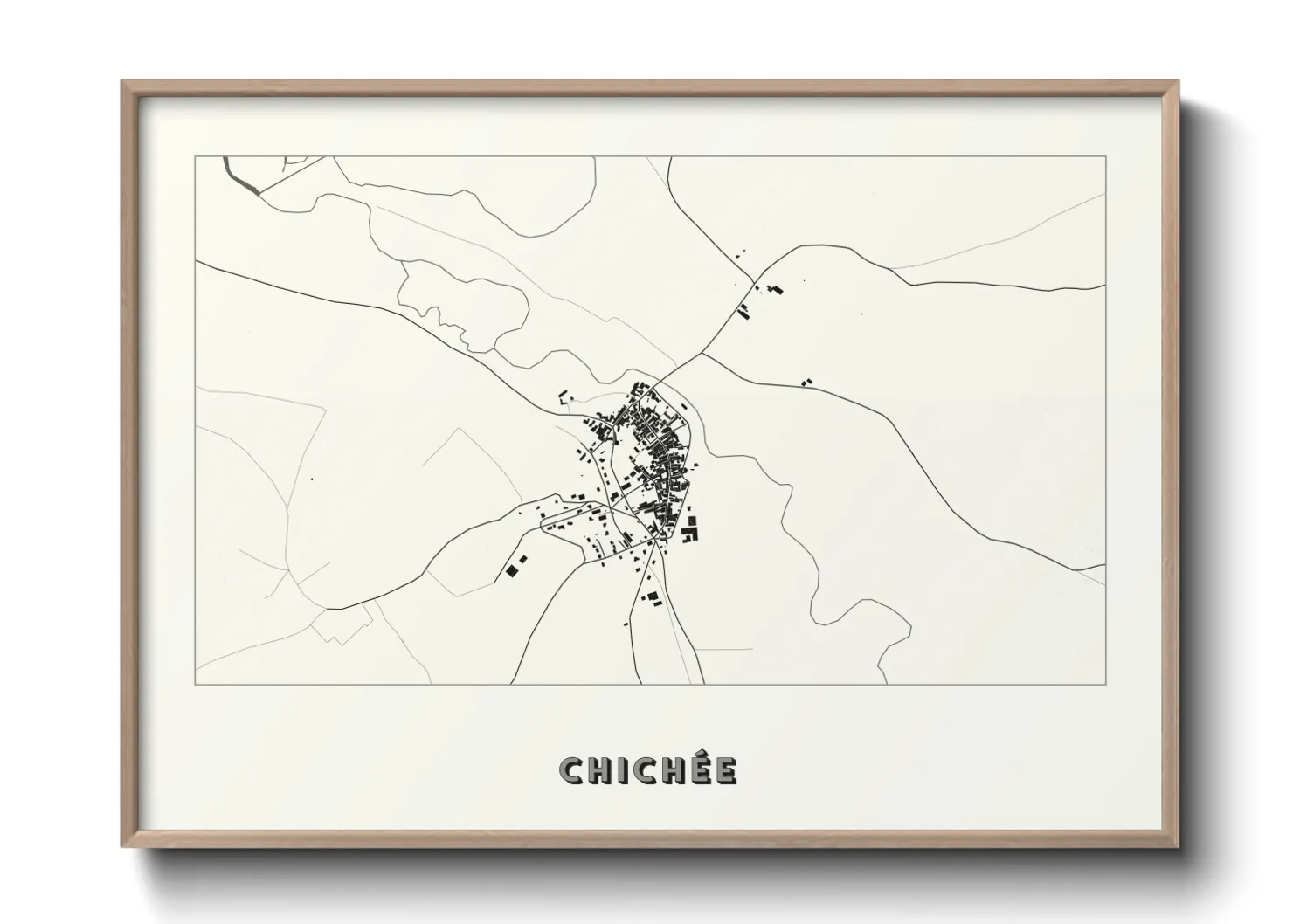 Une affiche de carte sur Chichée