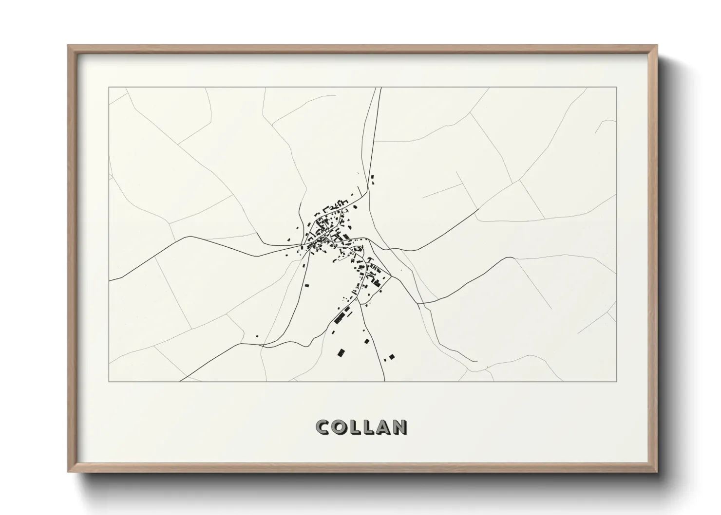 Une affiche de carte sur Collan