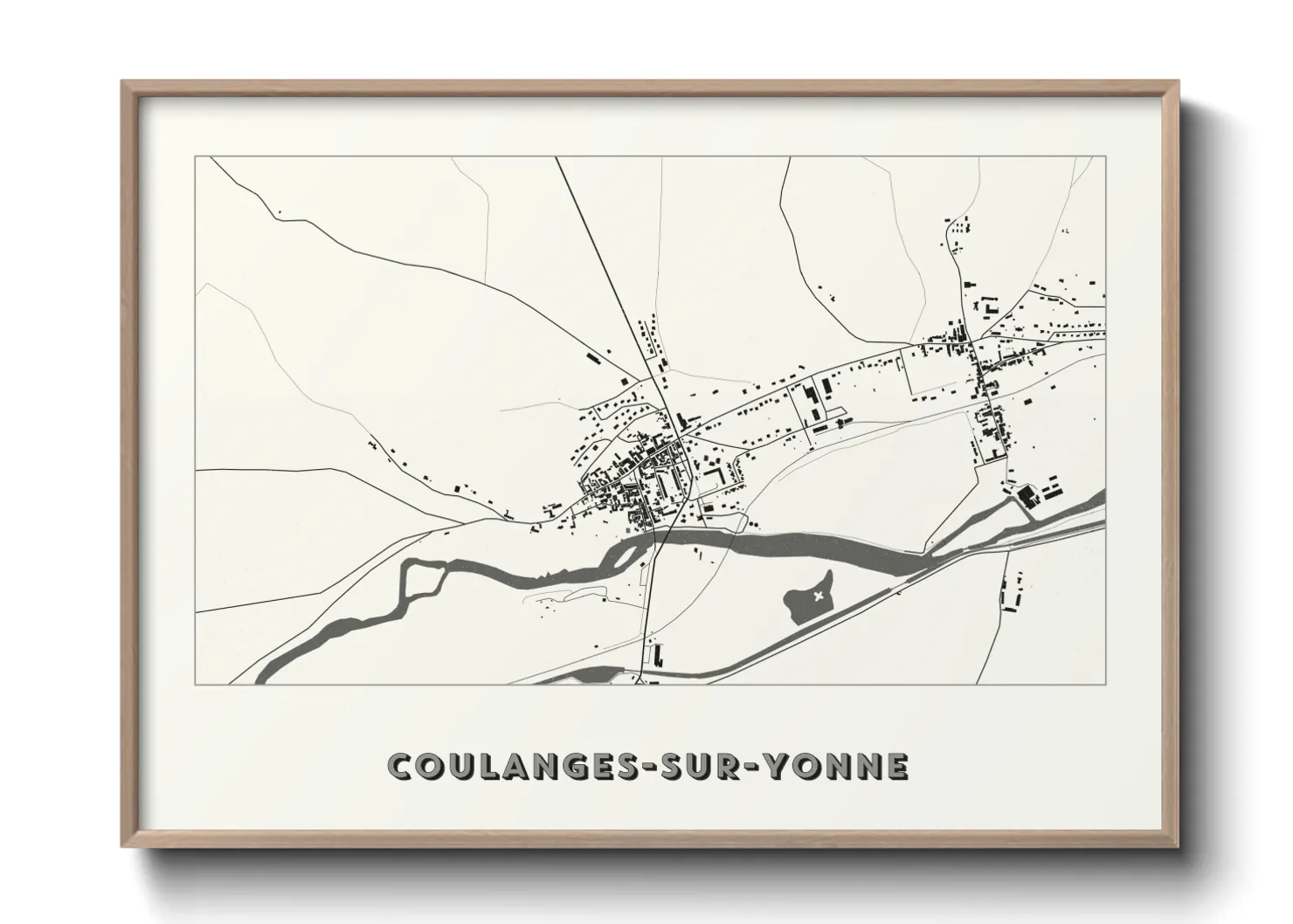 Une affiche de carte sur Coulanges-sur-Yonne