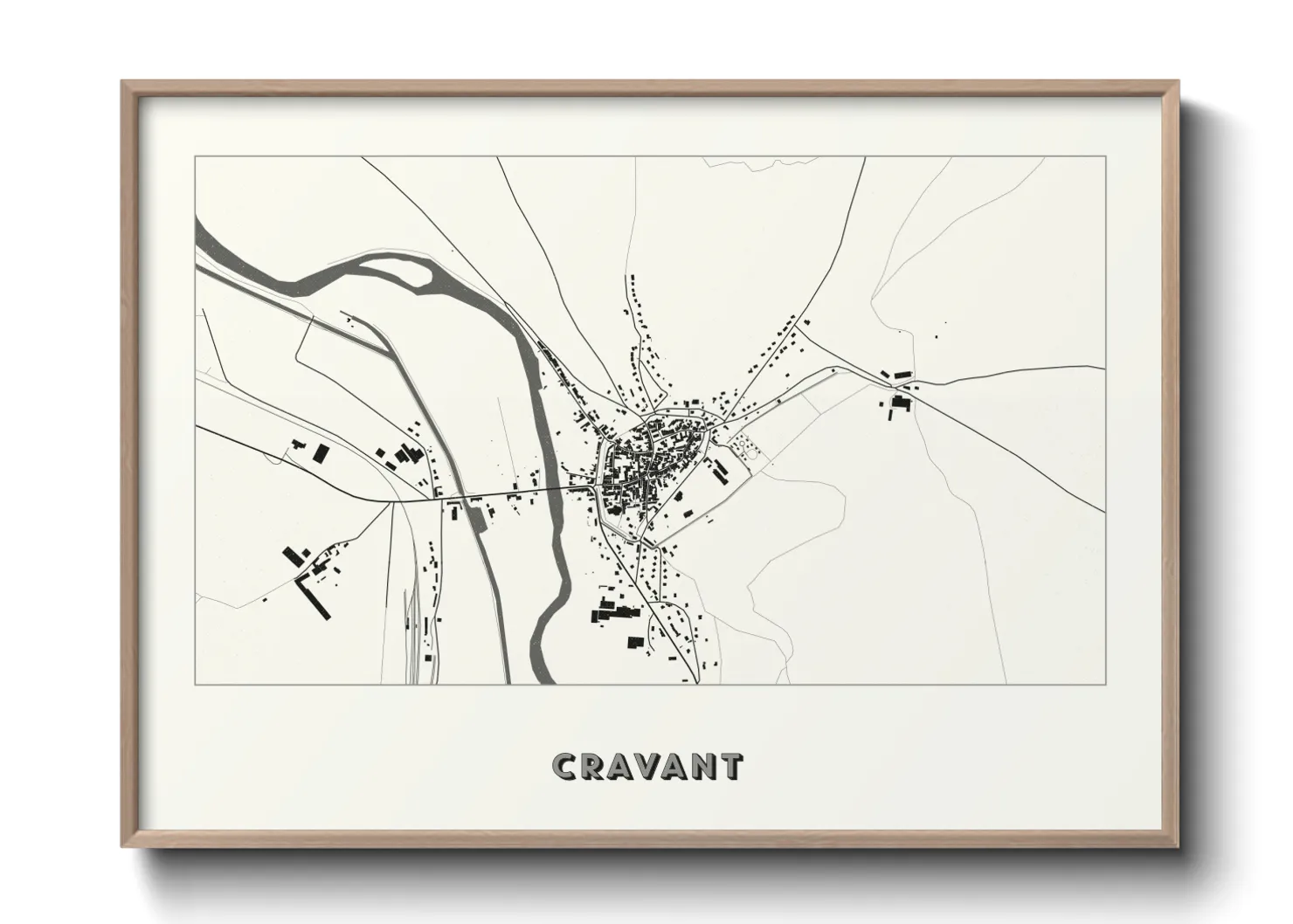 Une affiche de carte sur Cravant
