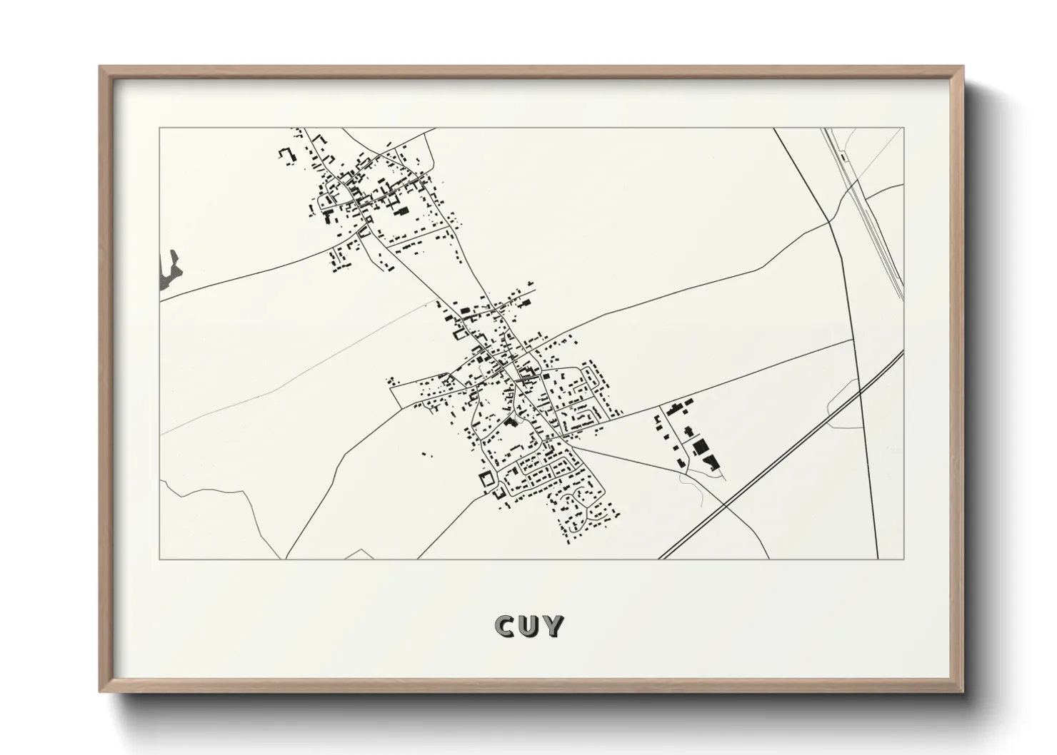 Une affiche de carte sur Cuy