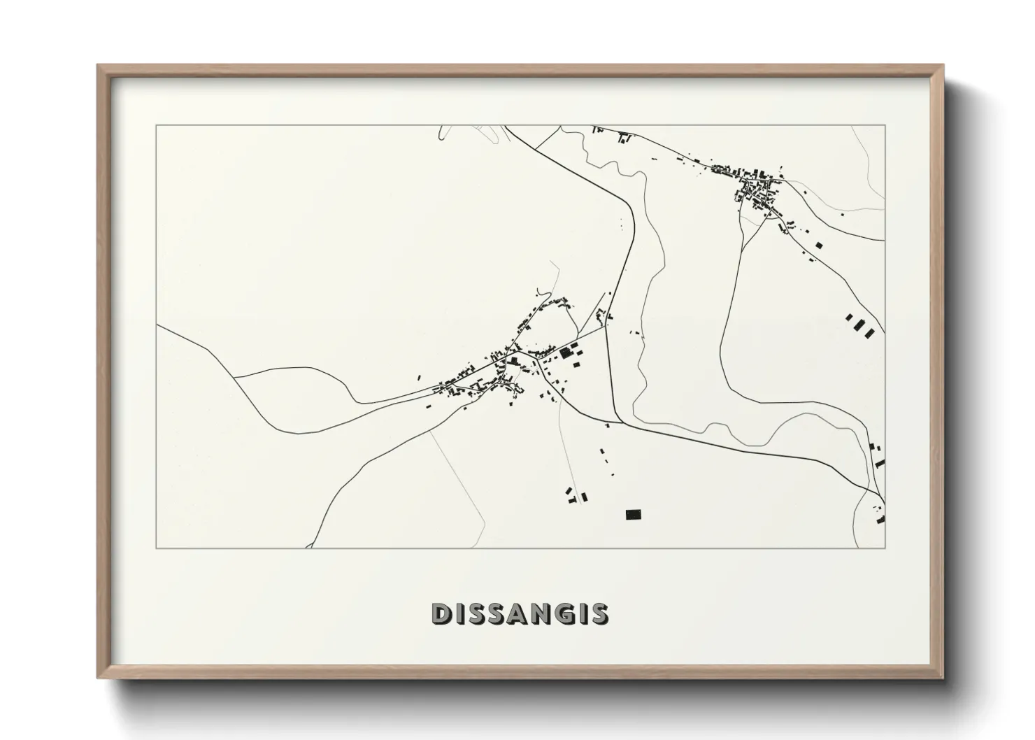 Une affiche de carte sur Dissangis