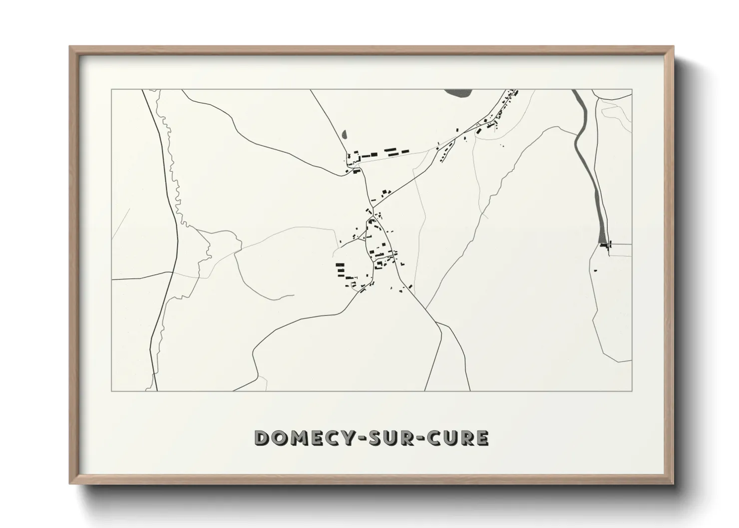 Une affiche de carte sur Domecy-sur-Cure