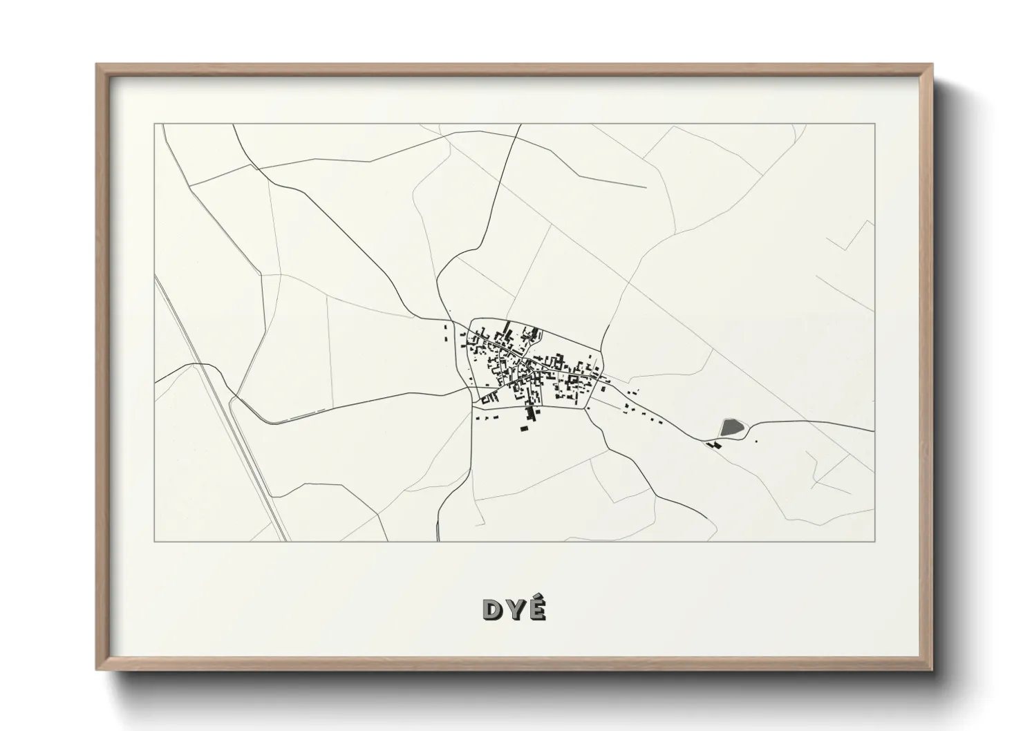 Une affiche de carte sur Dyé