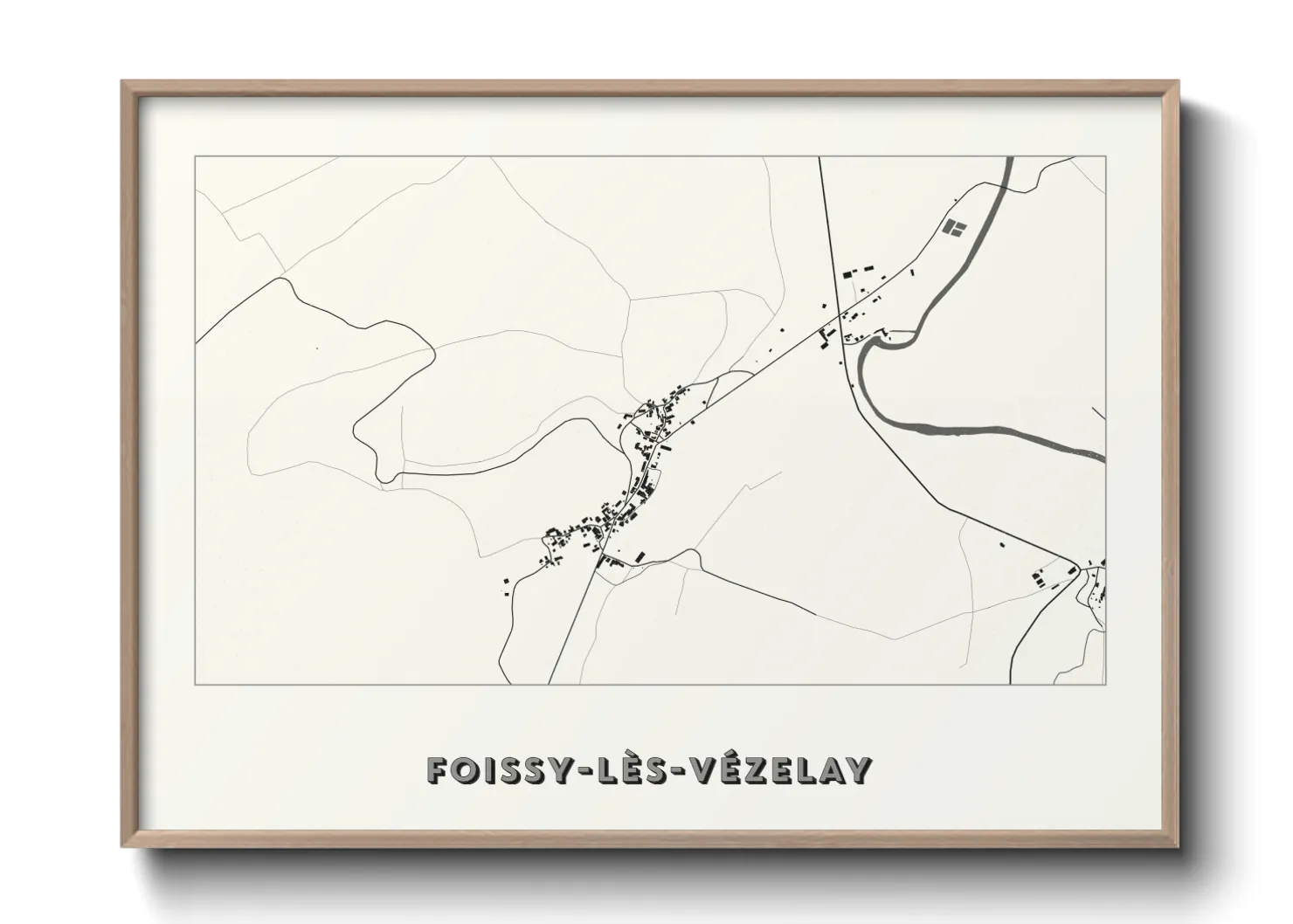 Une affiche de carte sur Foissy-lès-Vézelay