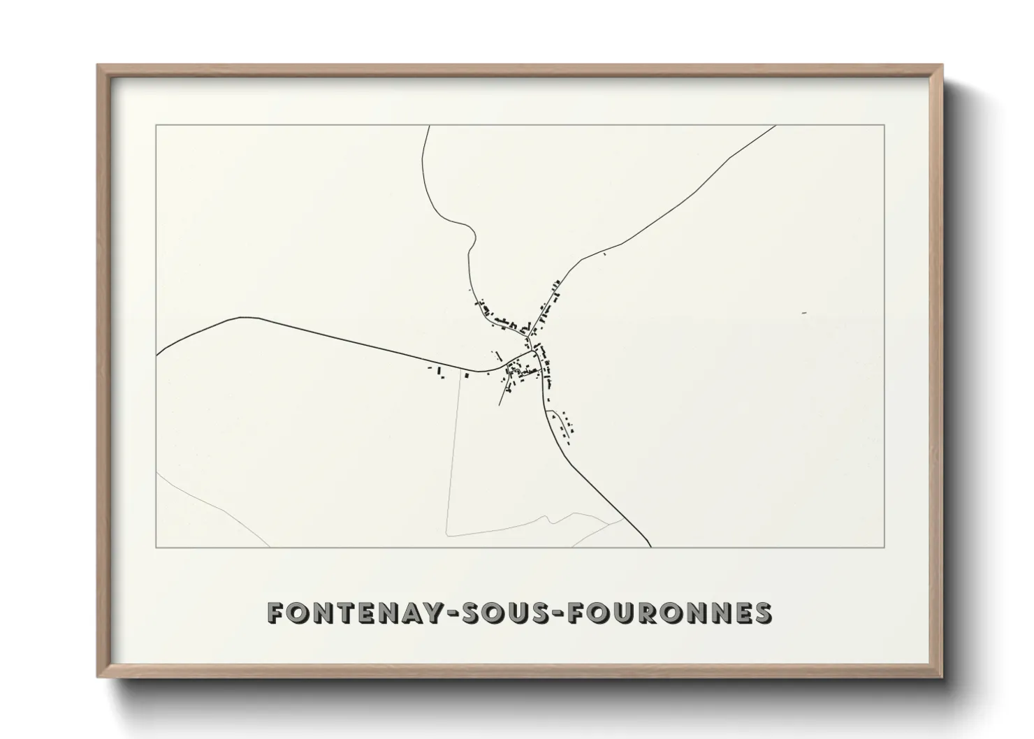 Une affiche de carte sur Fontenay-sous-Fouronnes