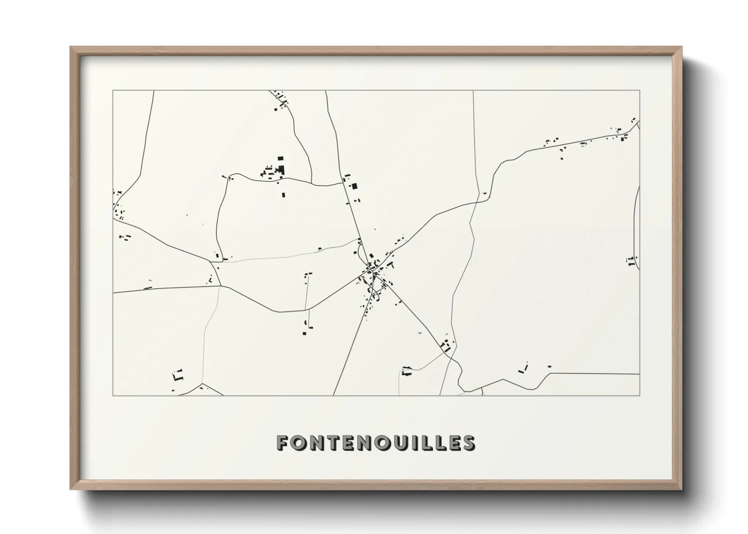 Une affiche de carte sur Fontenouilles
