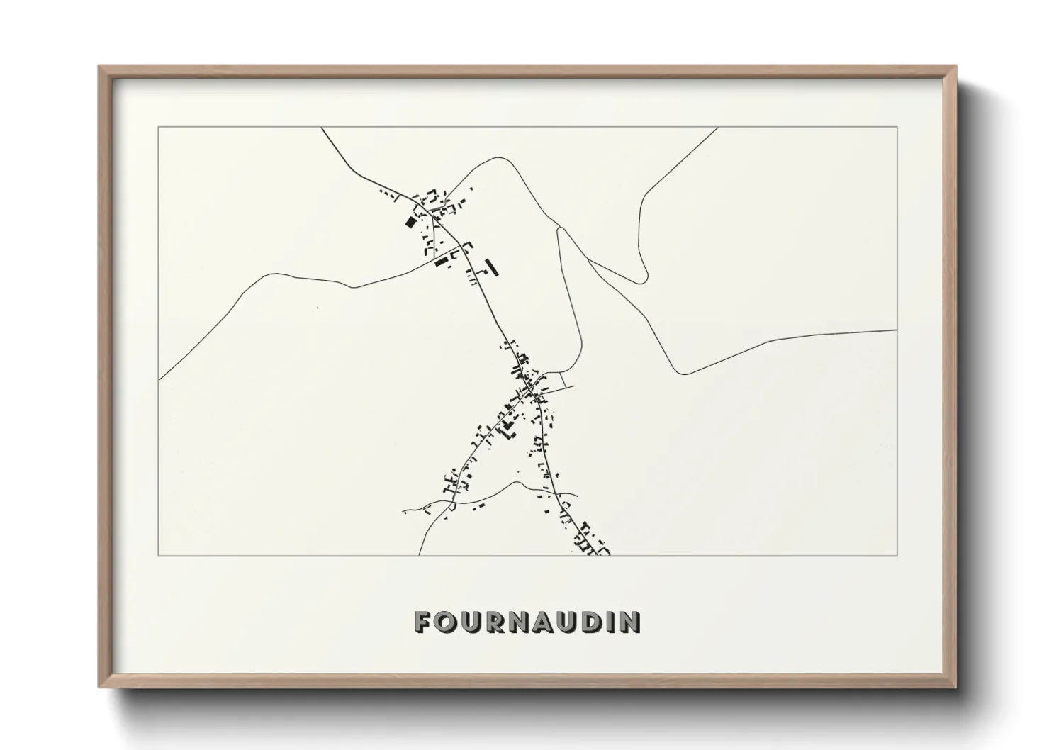 Une affiche de carte sur Fournaudin