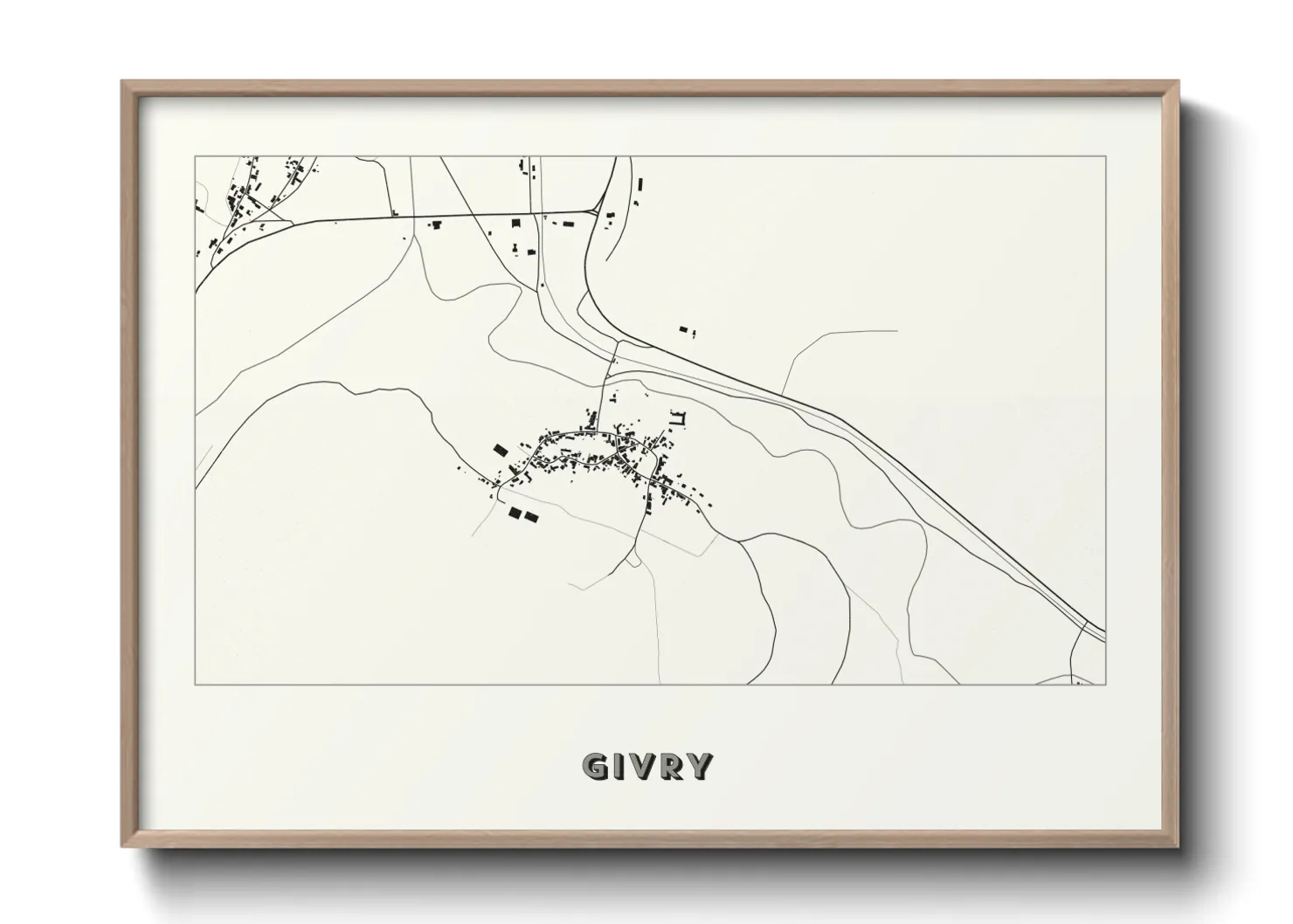 Une affiche de carte sur Givry