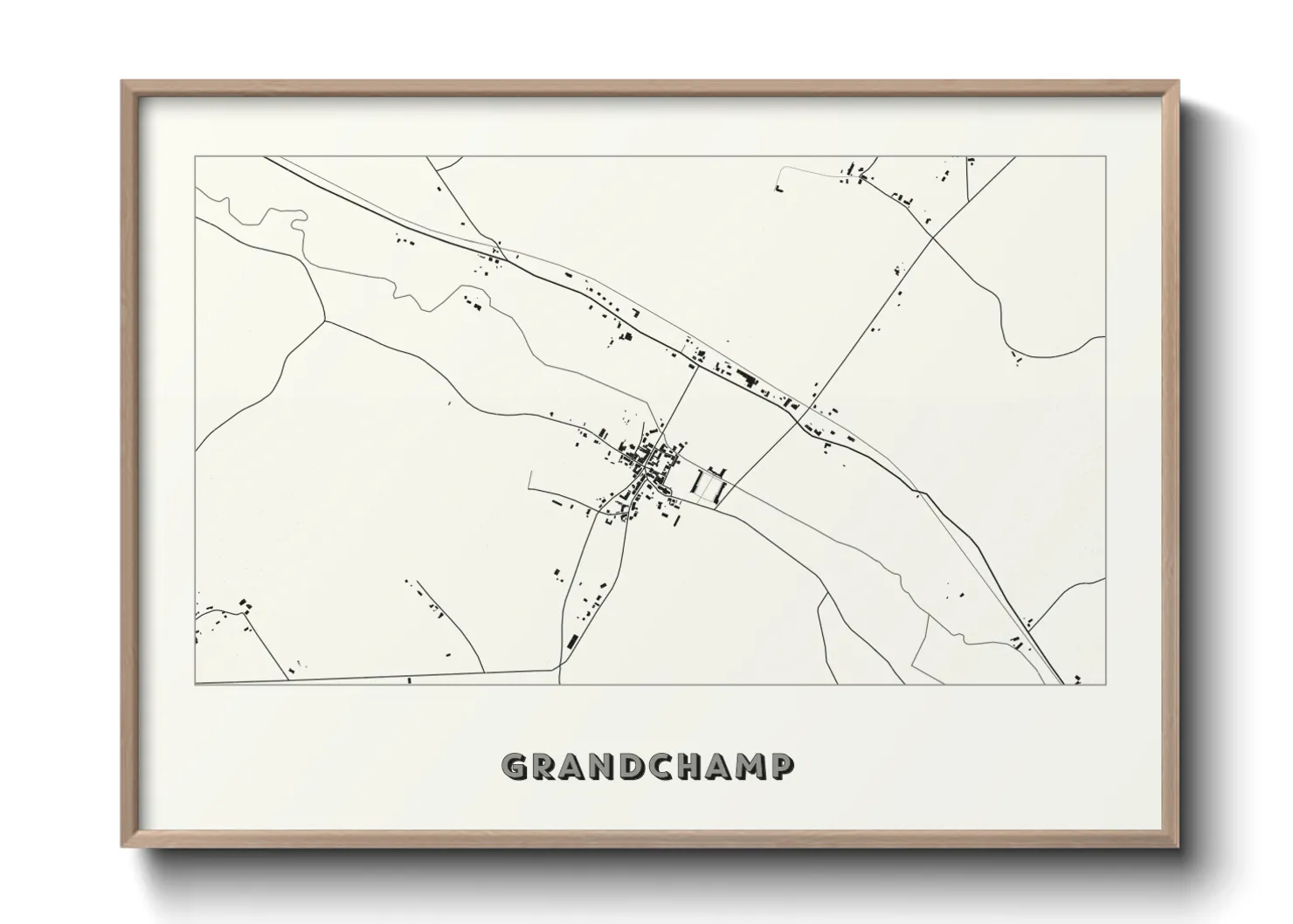 Une affiche de carte sur Grandchamp