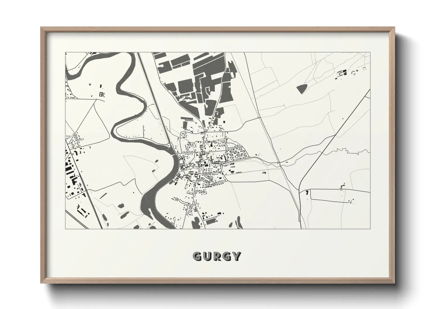 Une affiche de carte sur Gurgy