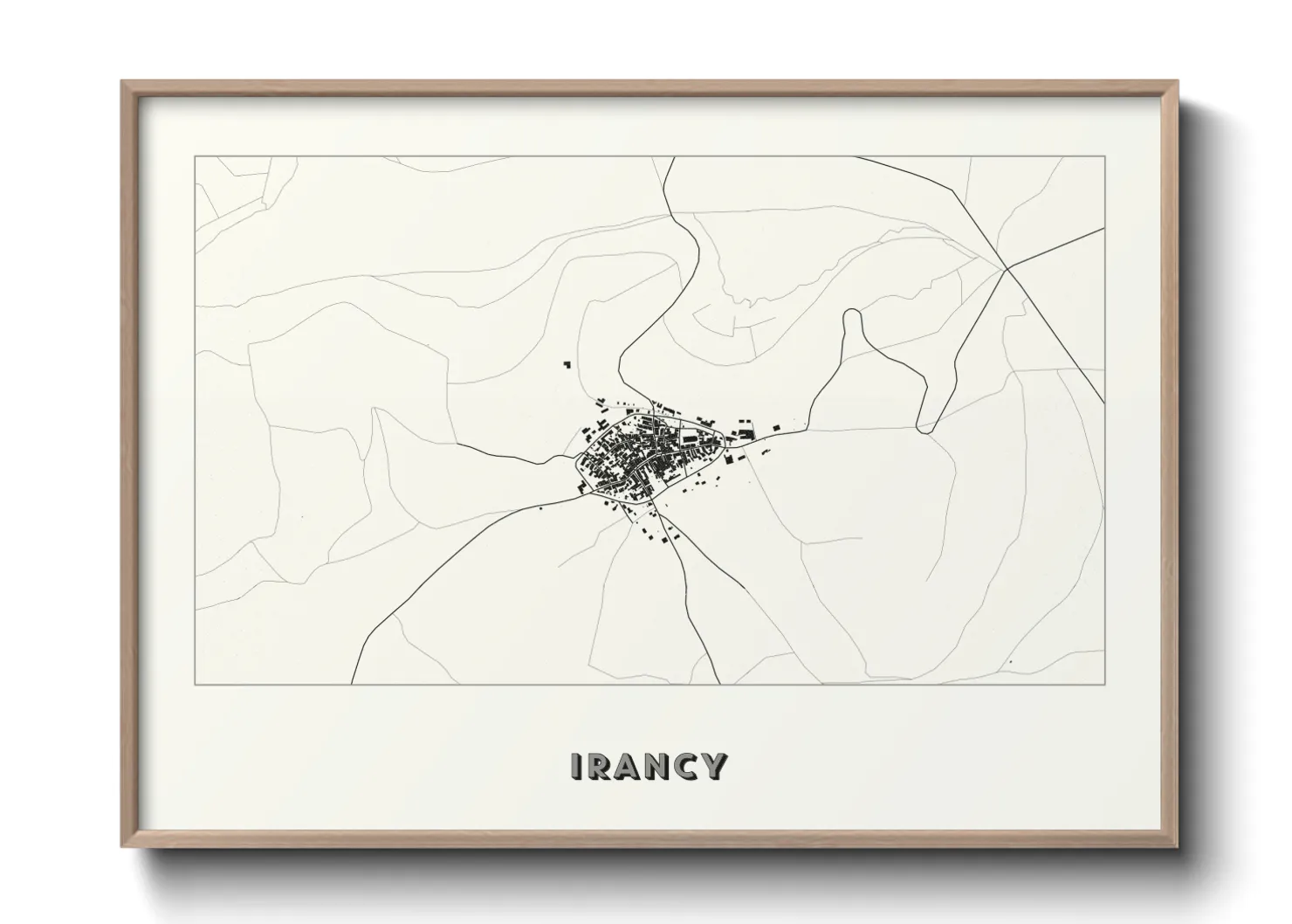 Une affiche de carte sur Irancy