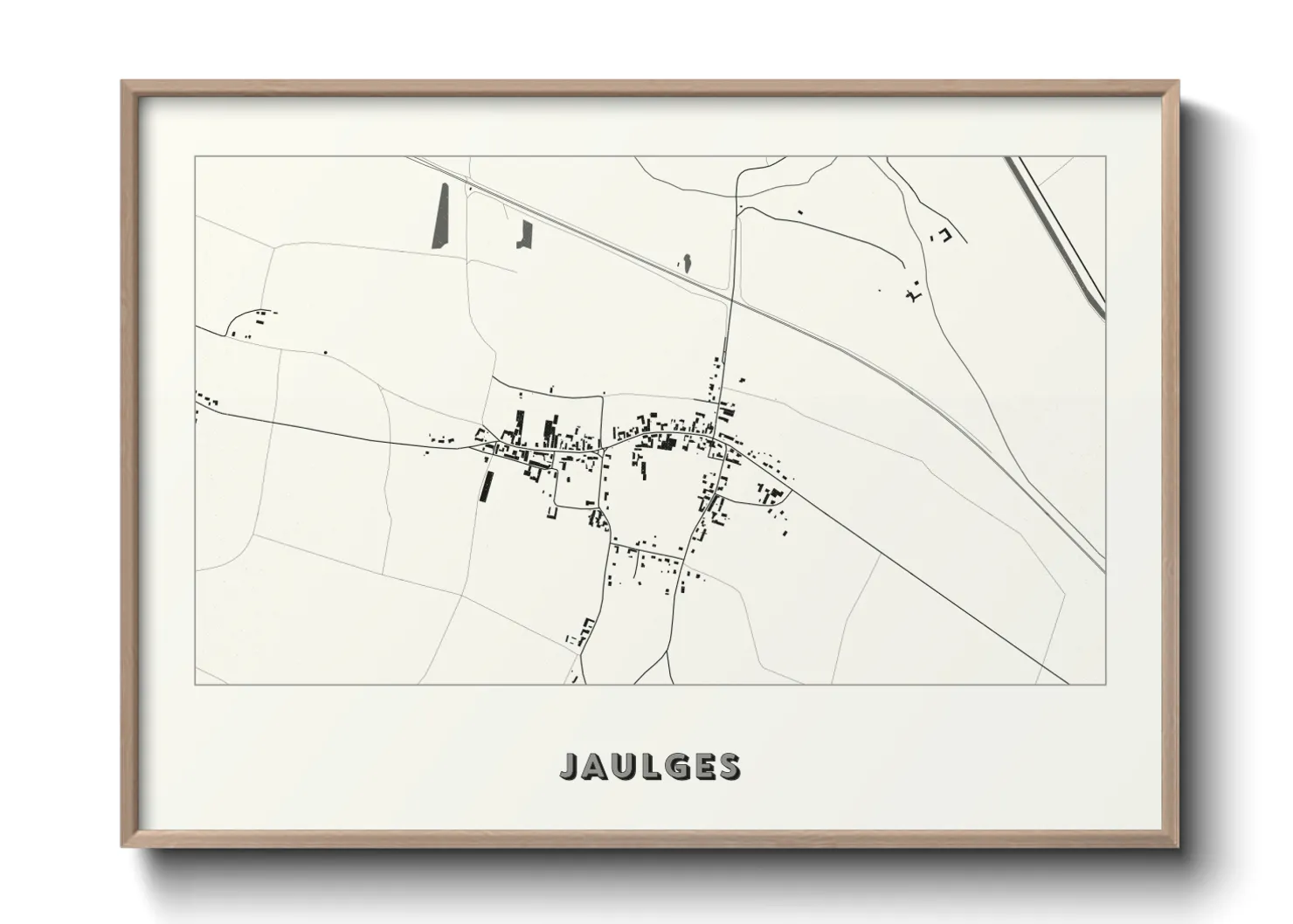 Une affiche de carte sur Jaulges