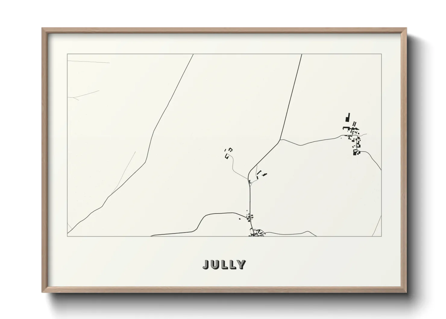 Une affiche de carte sur Jully
