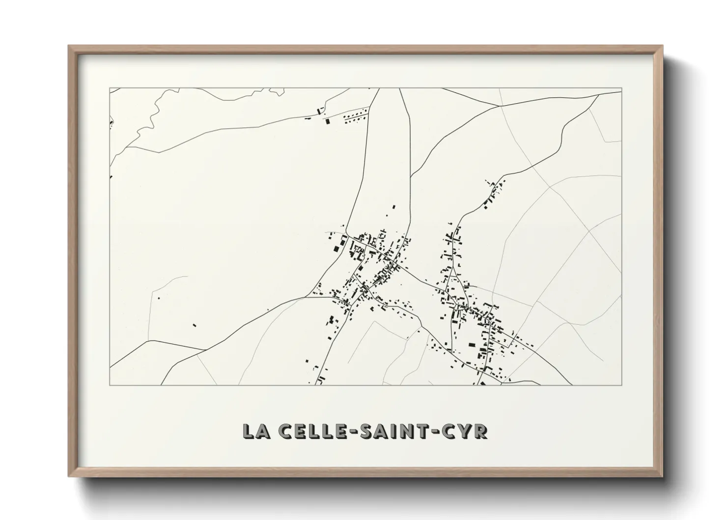 Une affiche de carte sur La Celle-Saint-Cyr