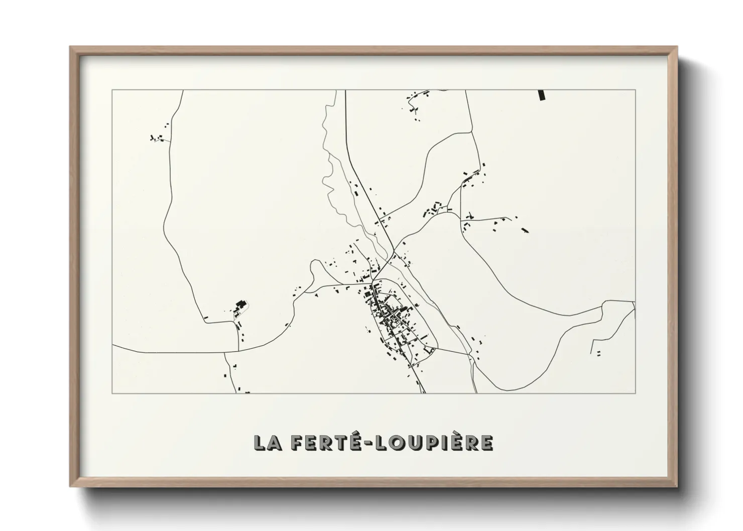 Une affiche de carte sur La Ferté-Loupière