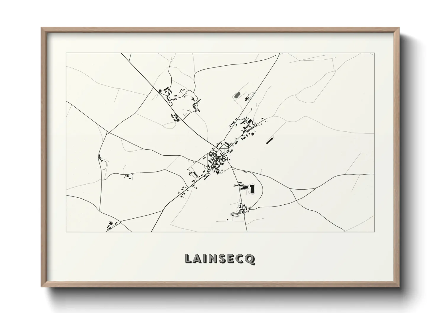 Une affiche de carte sur Lainsecq